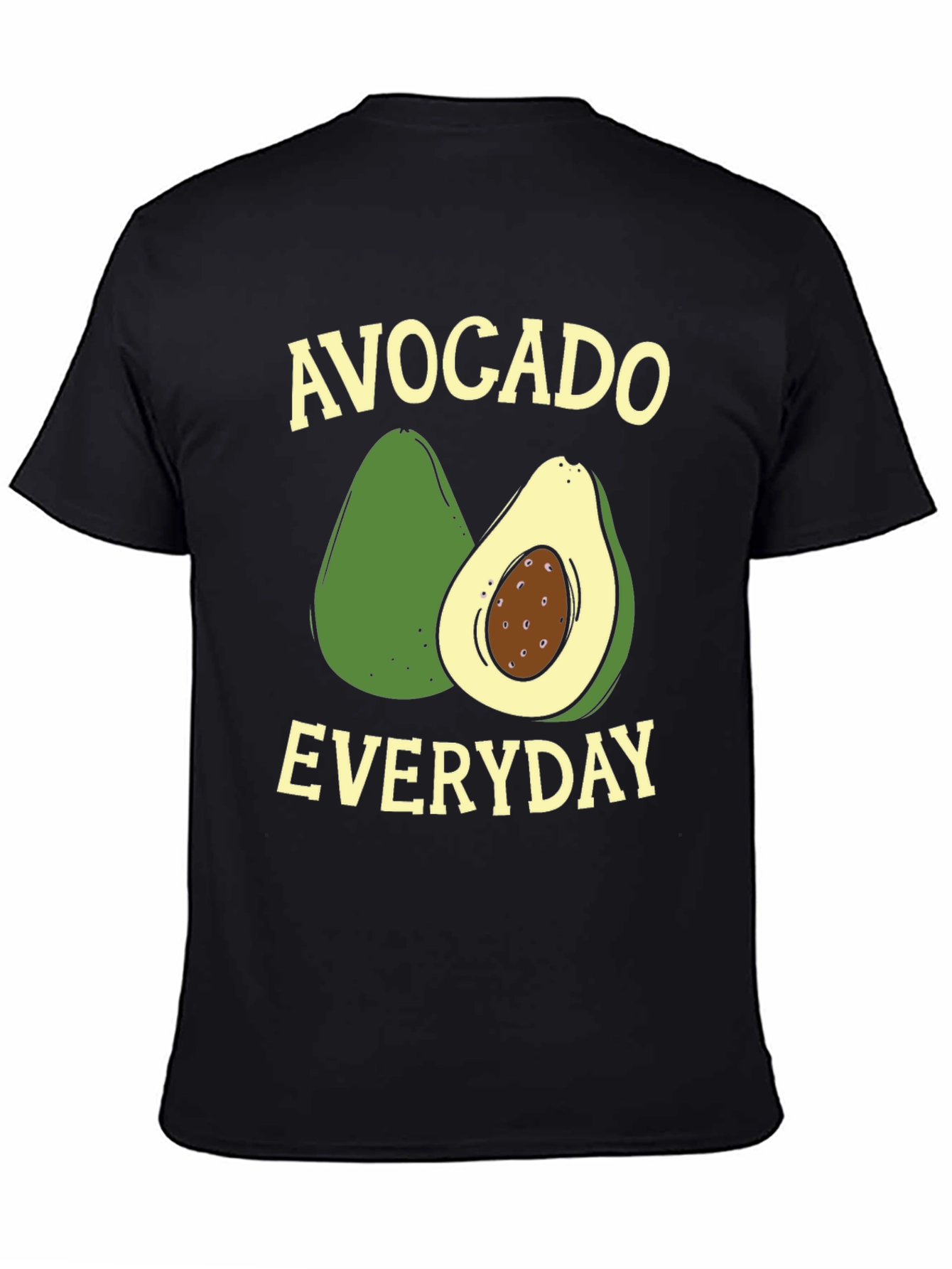 Black Avocado Everyday Graphic T-Shirt - Trendy Comfort Wear view 4