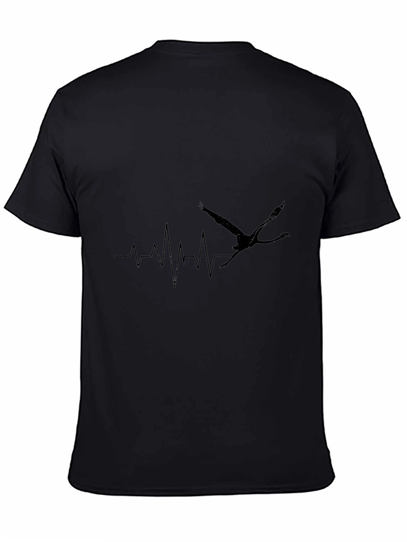 Black Black Crane Heartbeat T-Shirt view 4