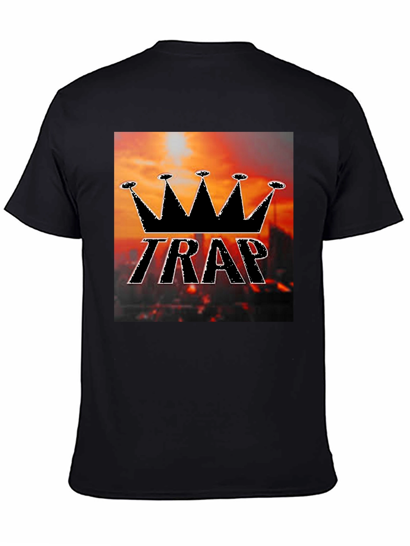 Black Trap King Black Graphic T-Shirt view 4