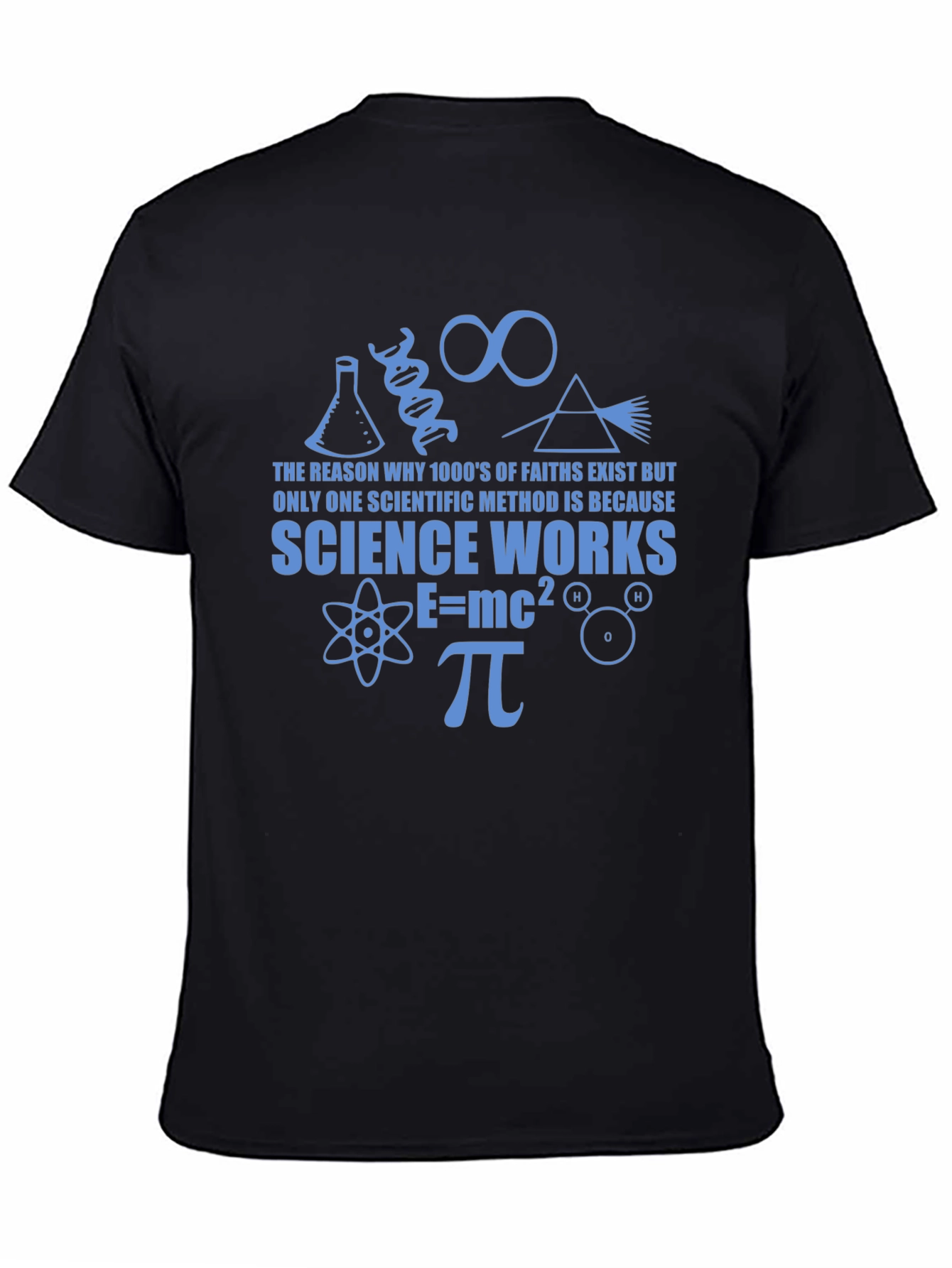 Black Science Works T-Shirt - Mens Black Graphic Tee view 4