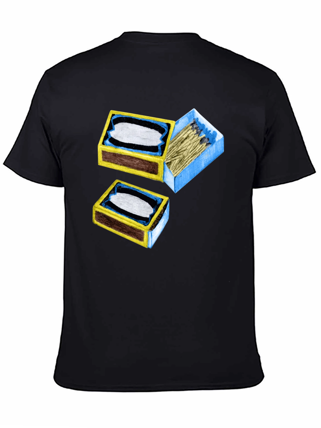 Black Matchbox Graphic Tee - Unique Design view 4
