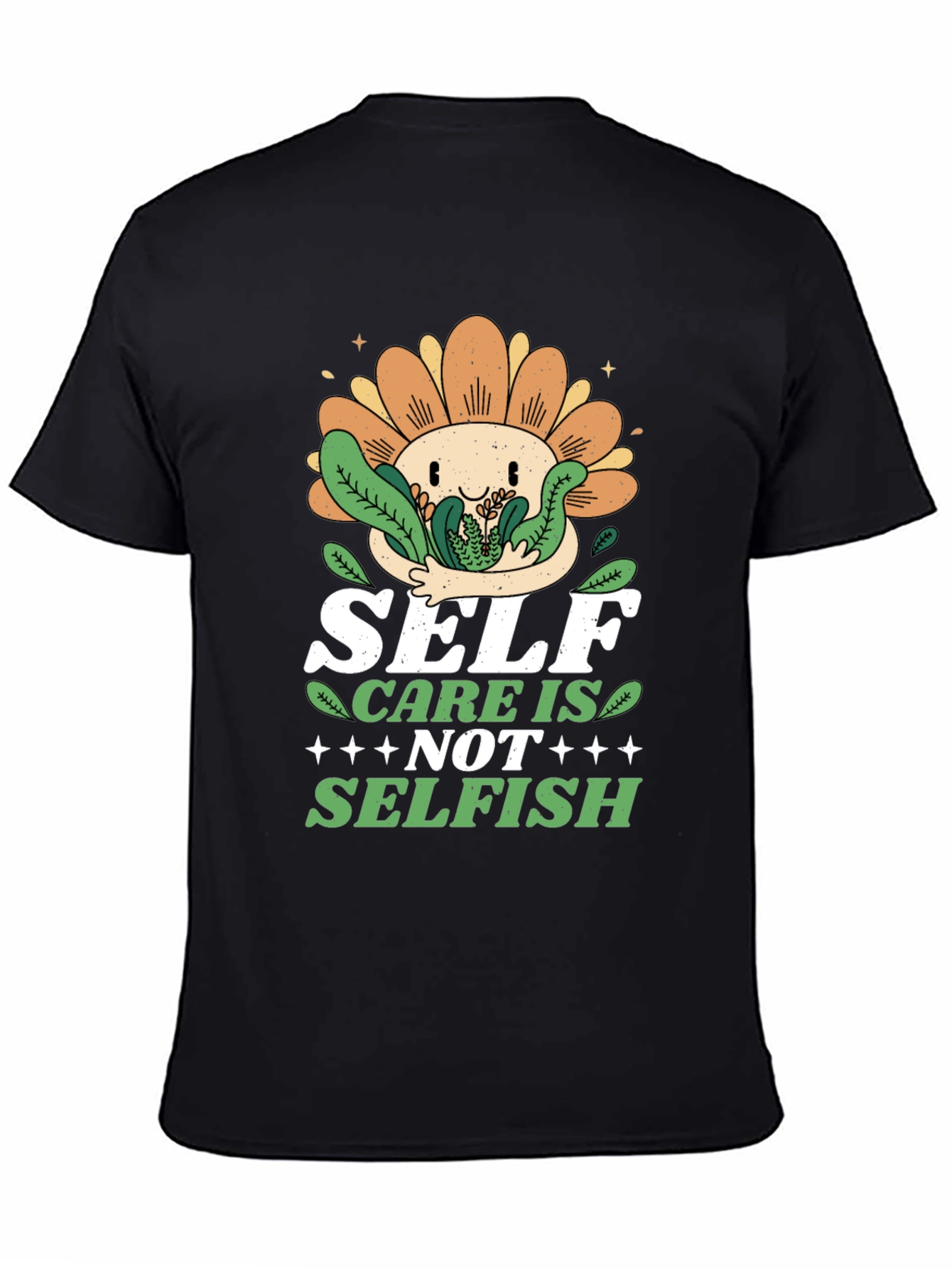 Black Self Care Is Not Selfish Graphic T-Shirt view 4