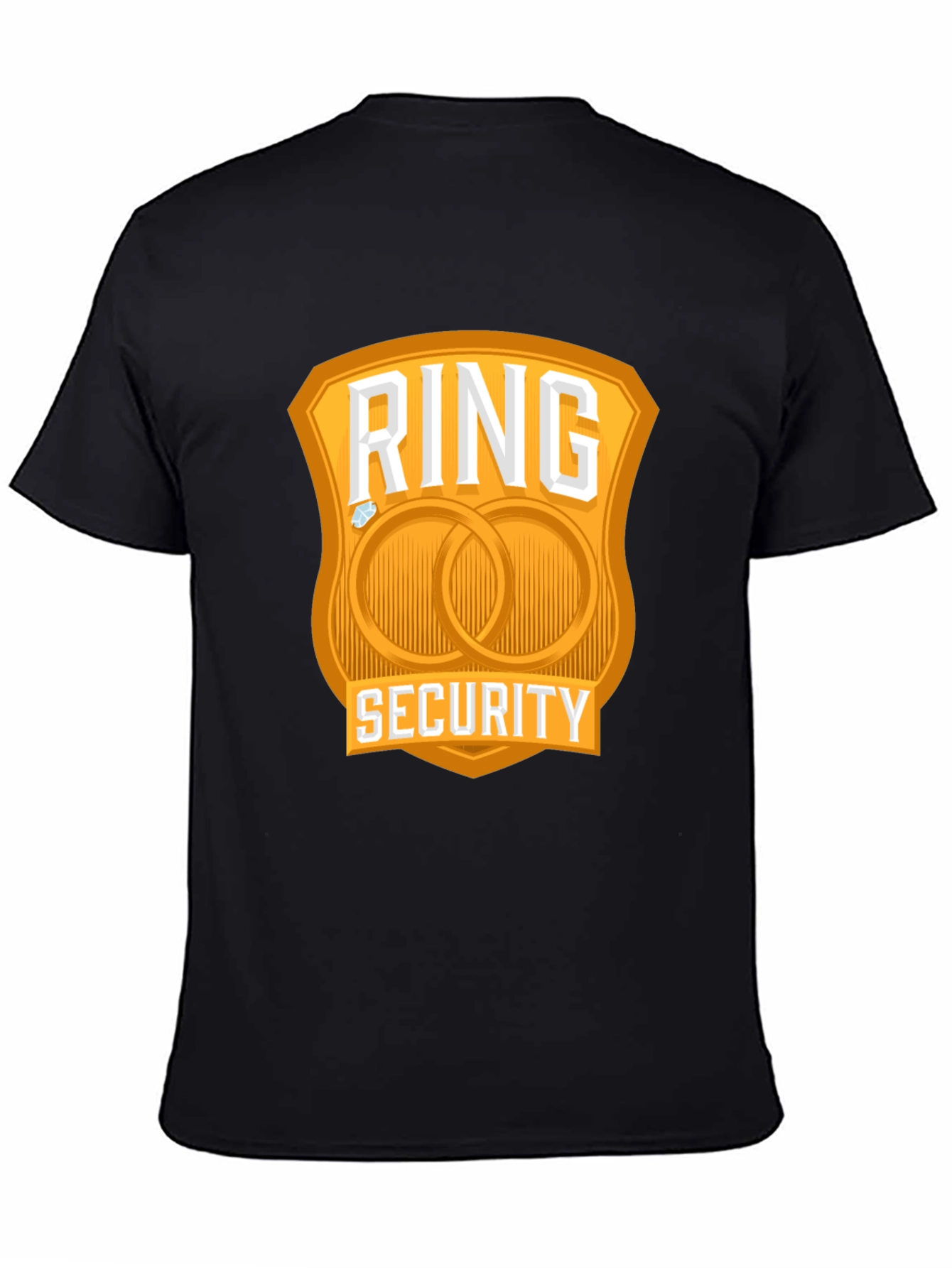 Black Ring Security Wedding T-Shirt view 4