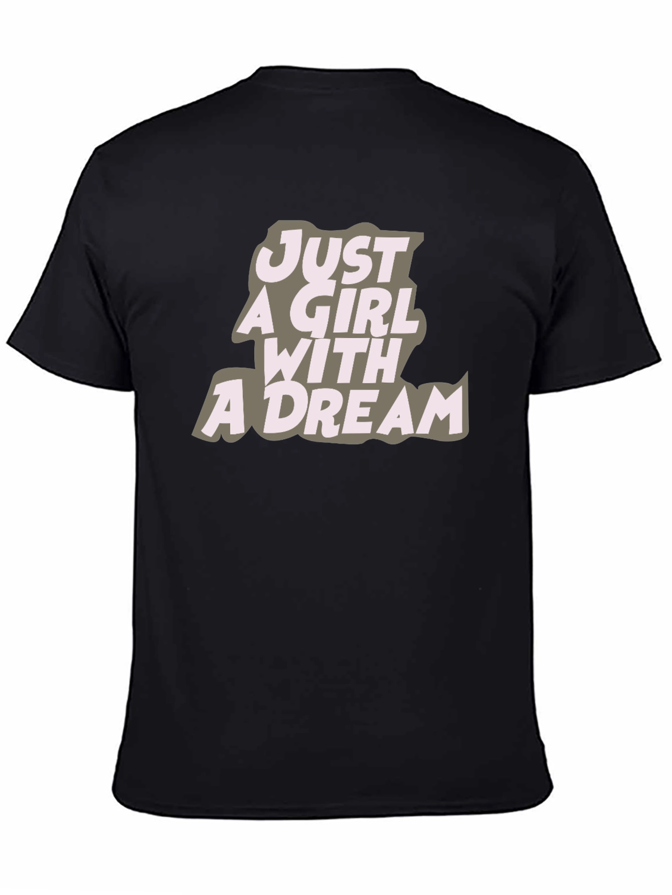 Black Just A Girl With A Dream Black Graphic Tee view 4