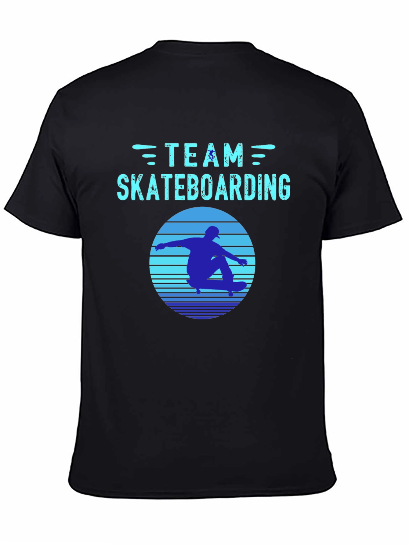 Black Team Skateboarding Graphic Tee - Black view 4