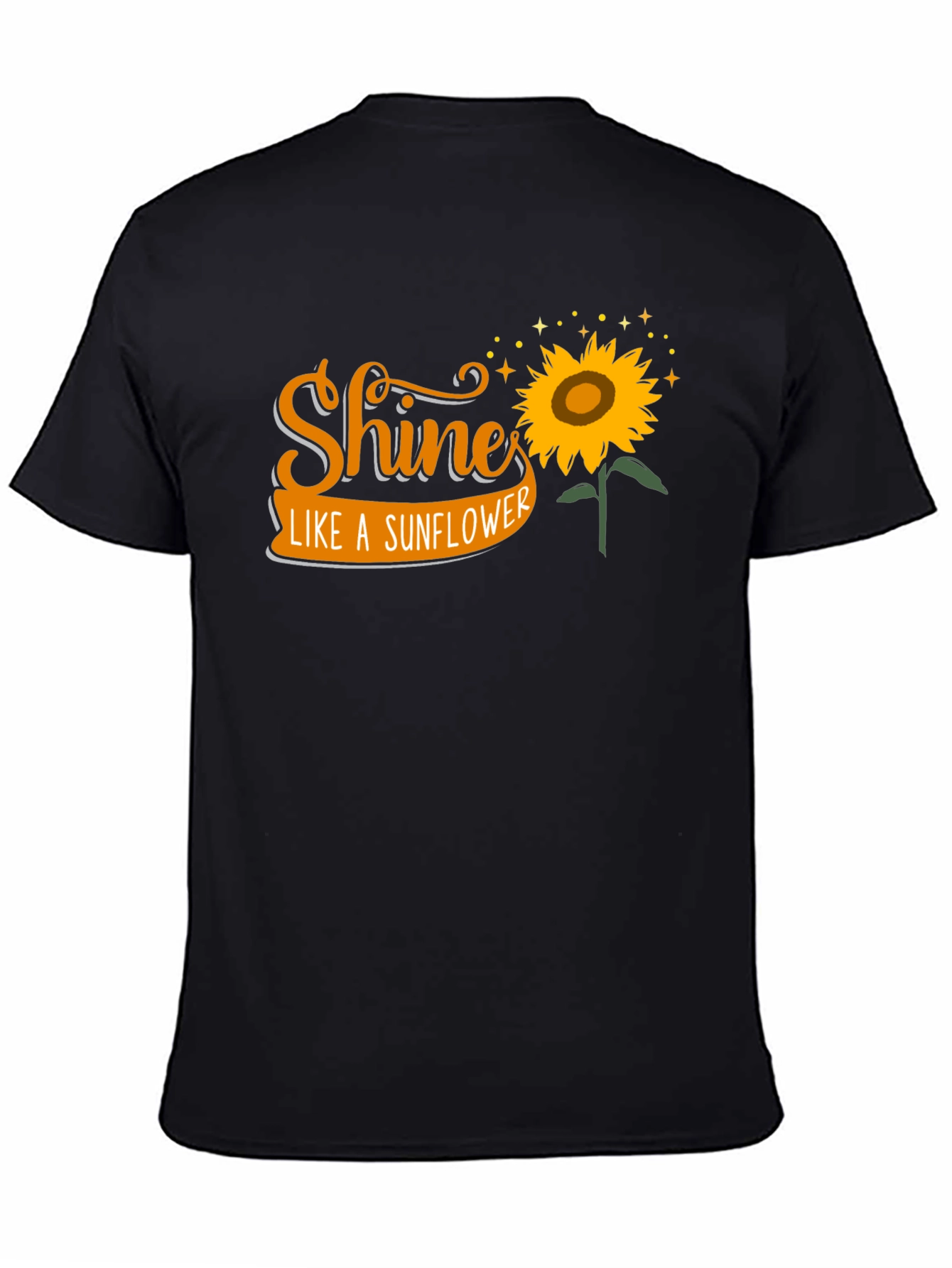 Black Shine Like A Sunflower Graphic Tee view 4