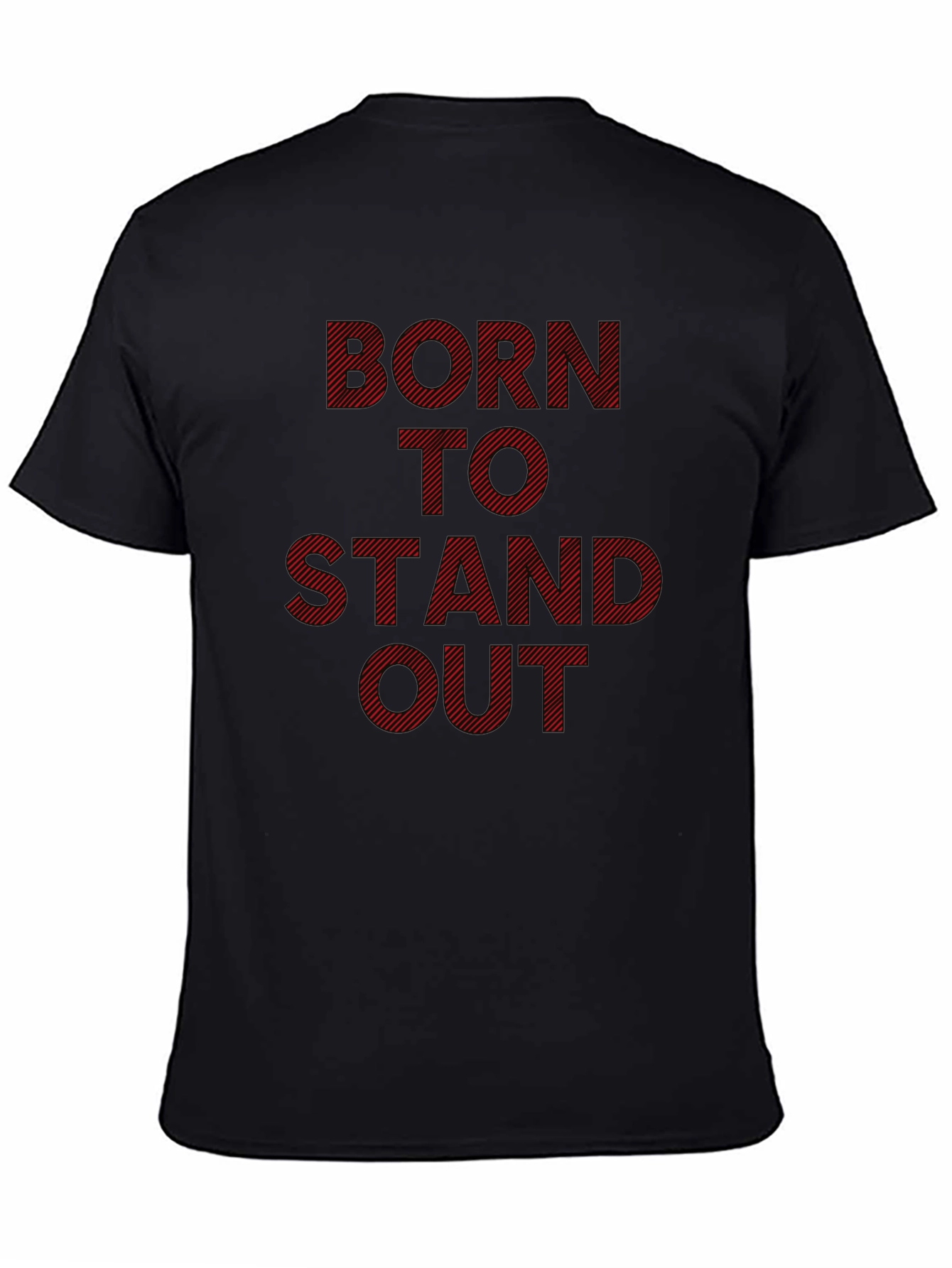 Black Born to Stand Out Black Graphic Tee view 4