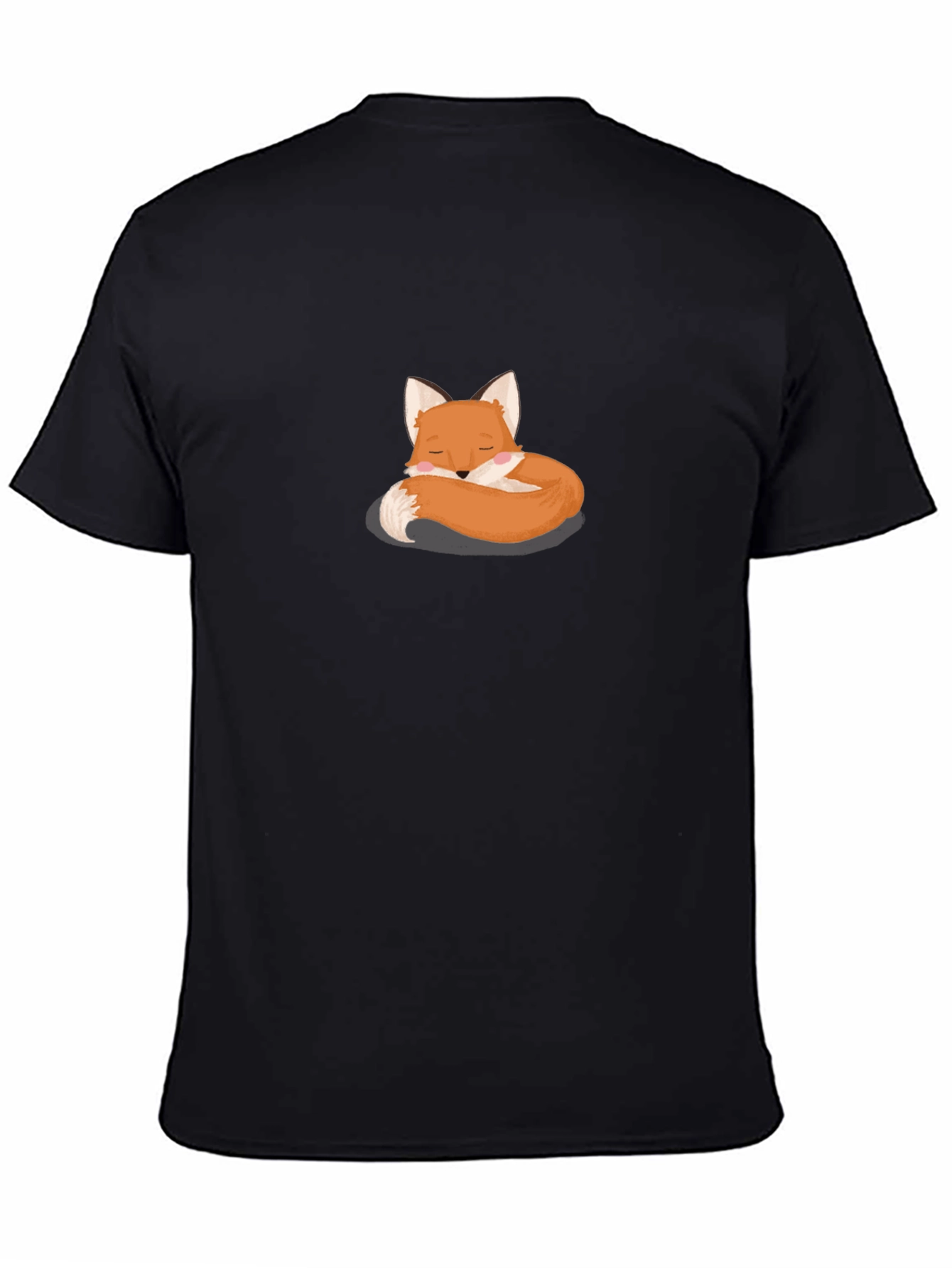 Black Cozy Fox Graphic Tee - Soft & Stylish view 4