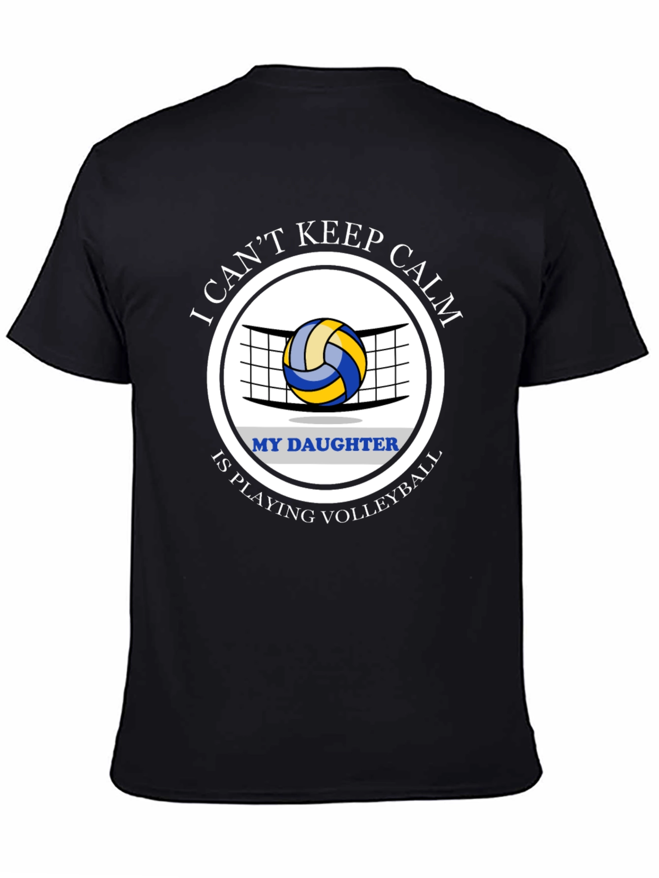 Black Volleyball Daughter T-Shirt, Sport Fan Tee view 4