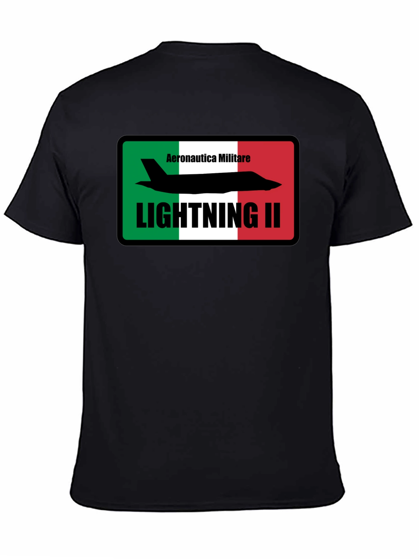 Black Aeronautica Militare Lightning II T-Shirt - Black view 4