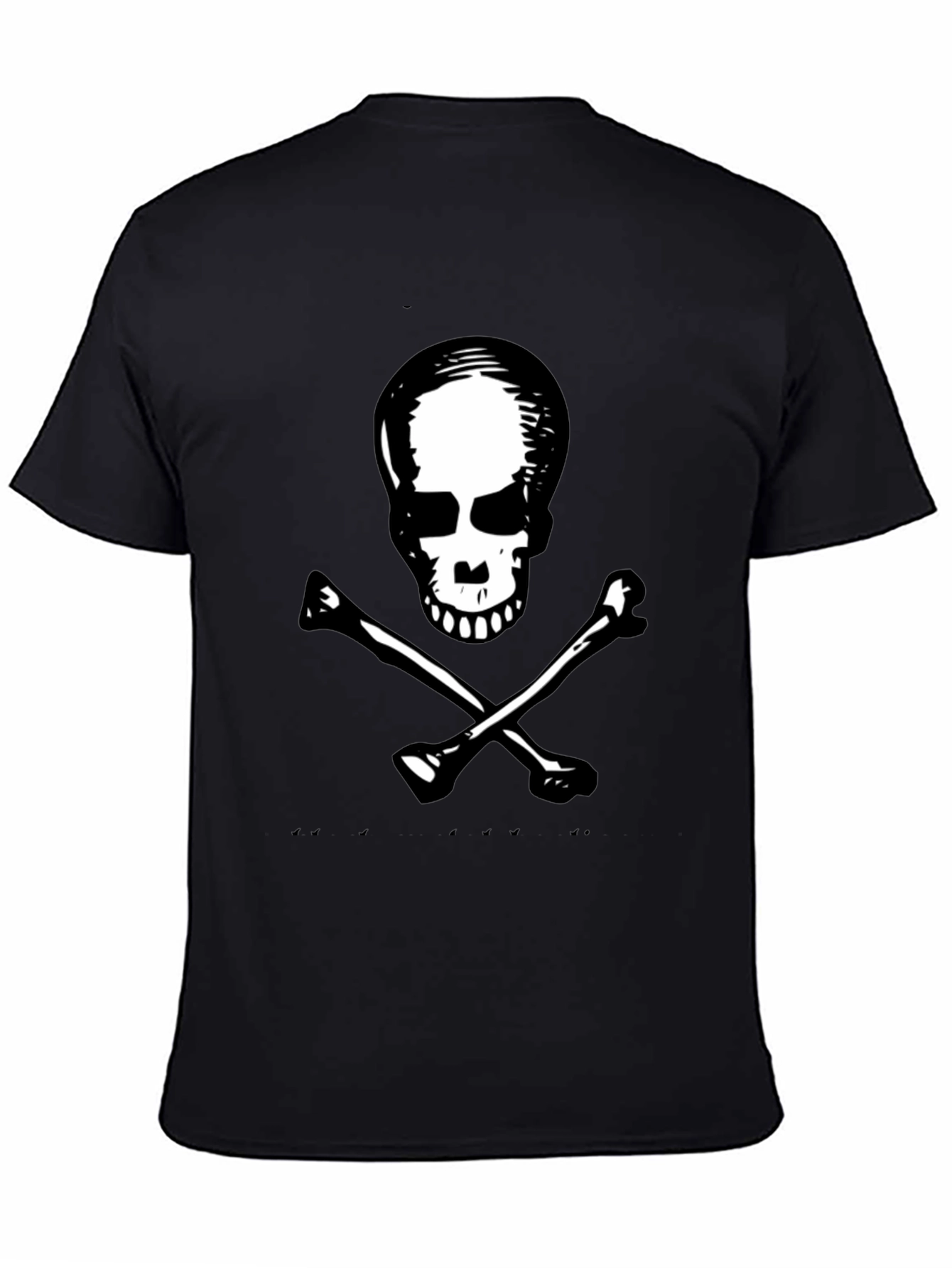 Black Skull & Crossbones Graphic Tee - Black view 4
