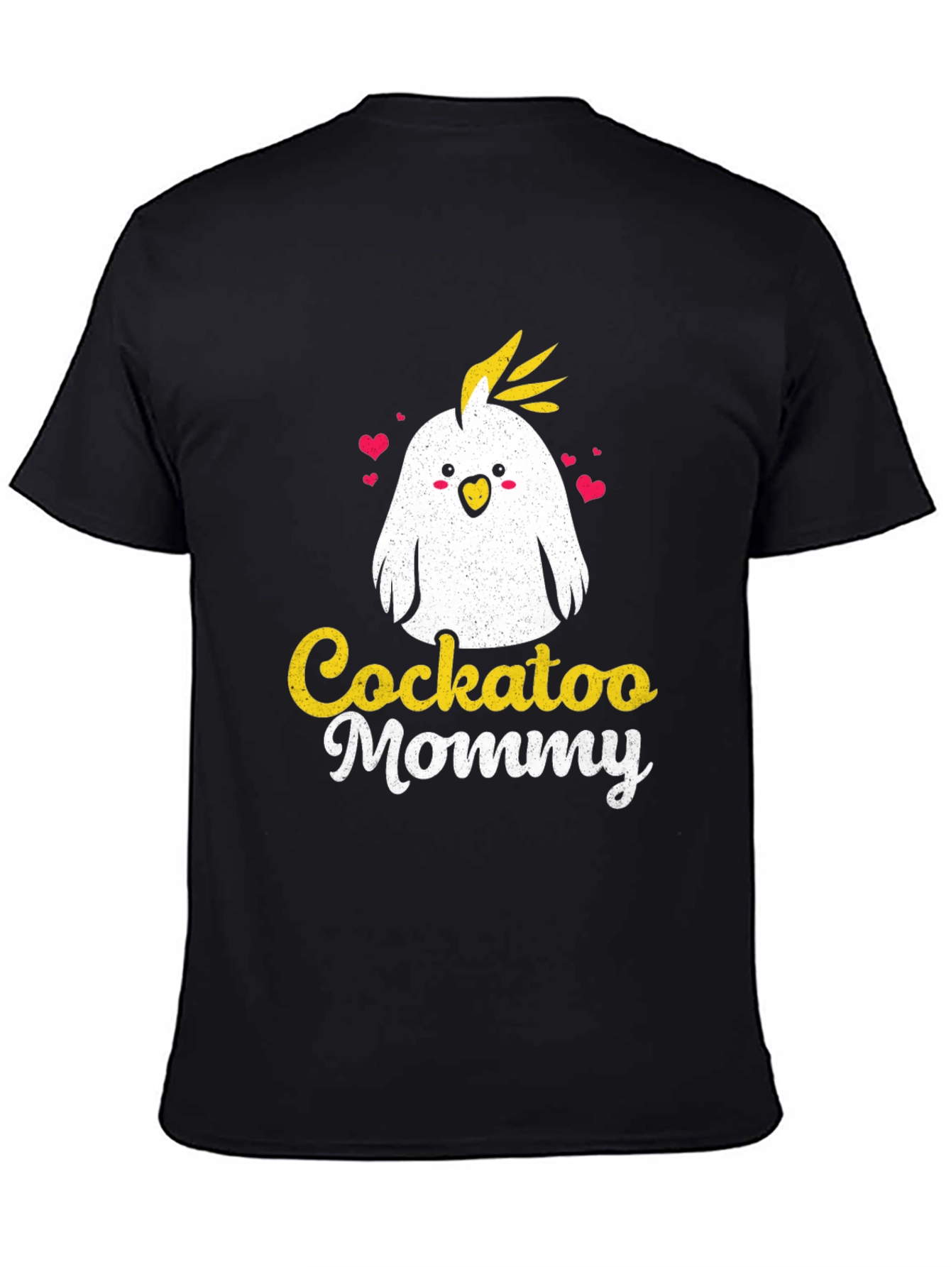 Black Cockatoo Mommy Graphic Tee - Cute Bird Lover Shirt view 4