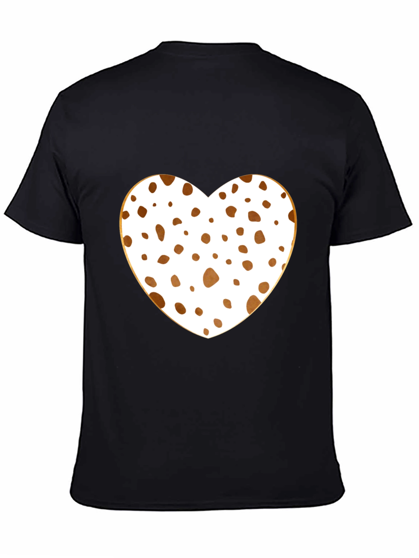 Black Spotted Heart T-Shirt - Black view 4