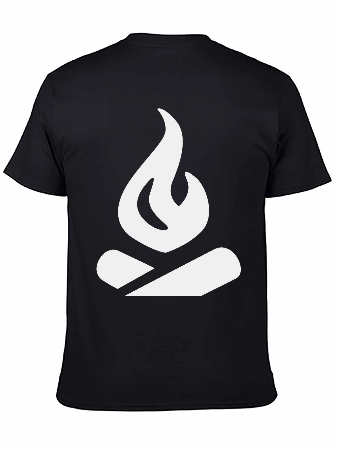 Black Campfire Graphic Tee - Black Cotton Blend view 4