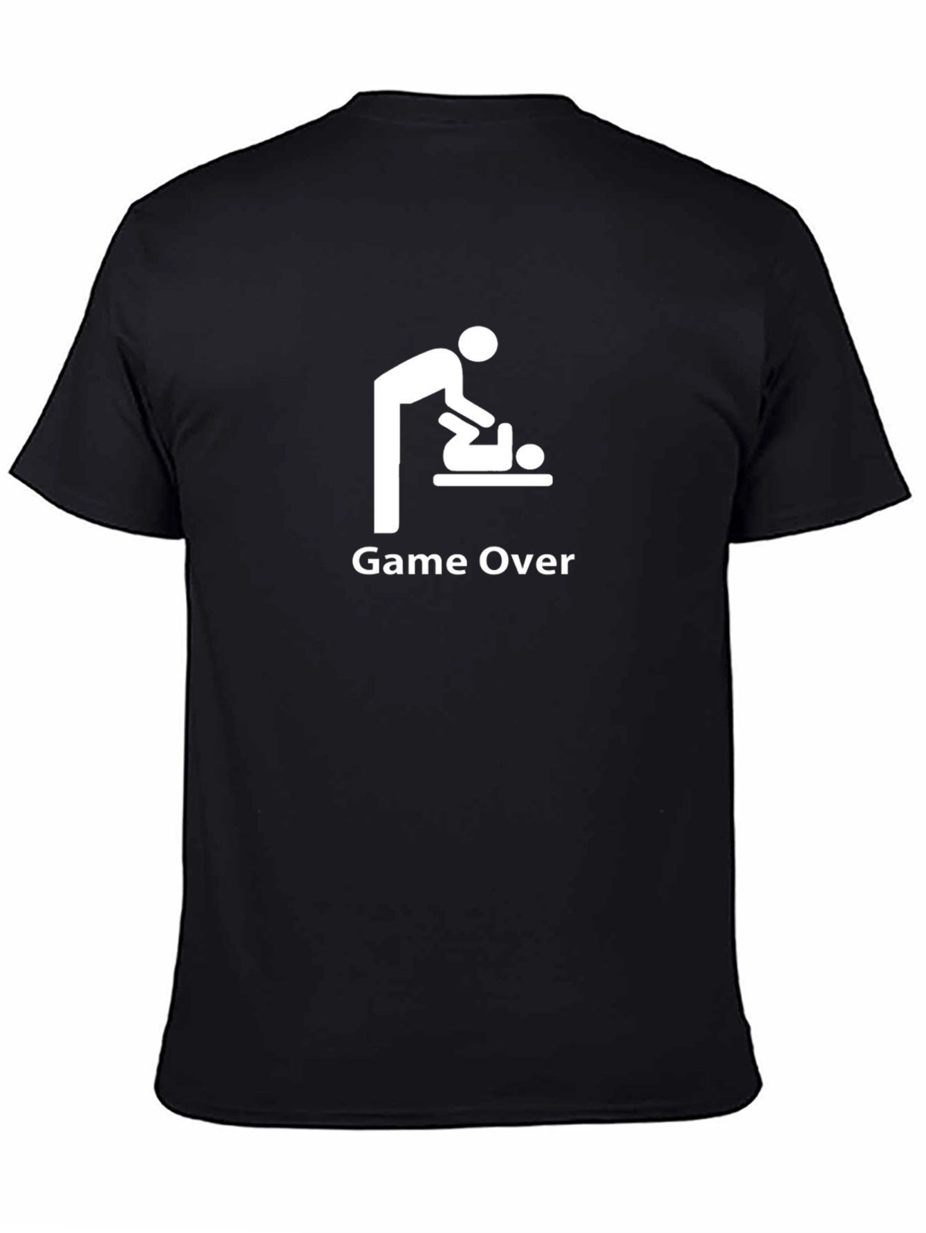 Black Game Over Changing Baby T-Shirt view 4