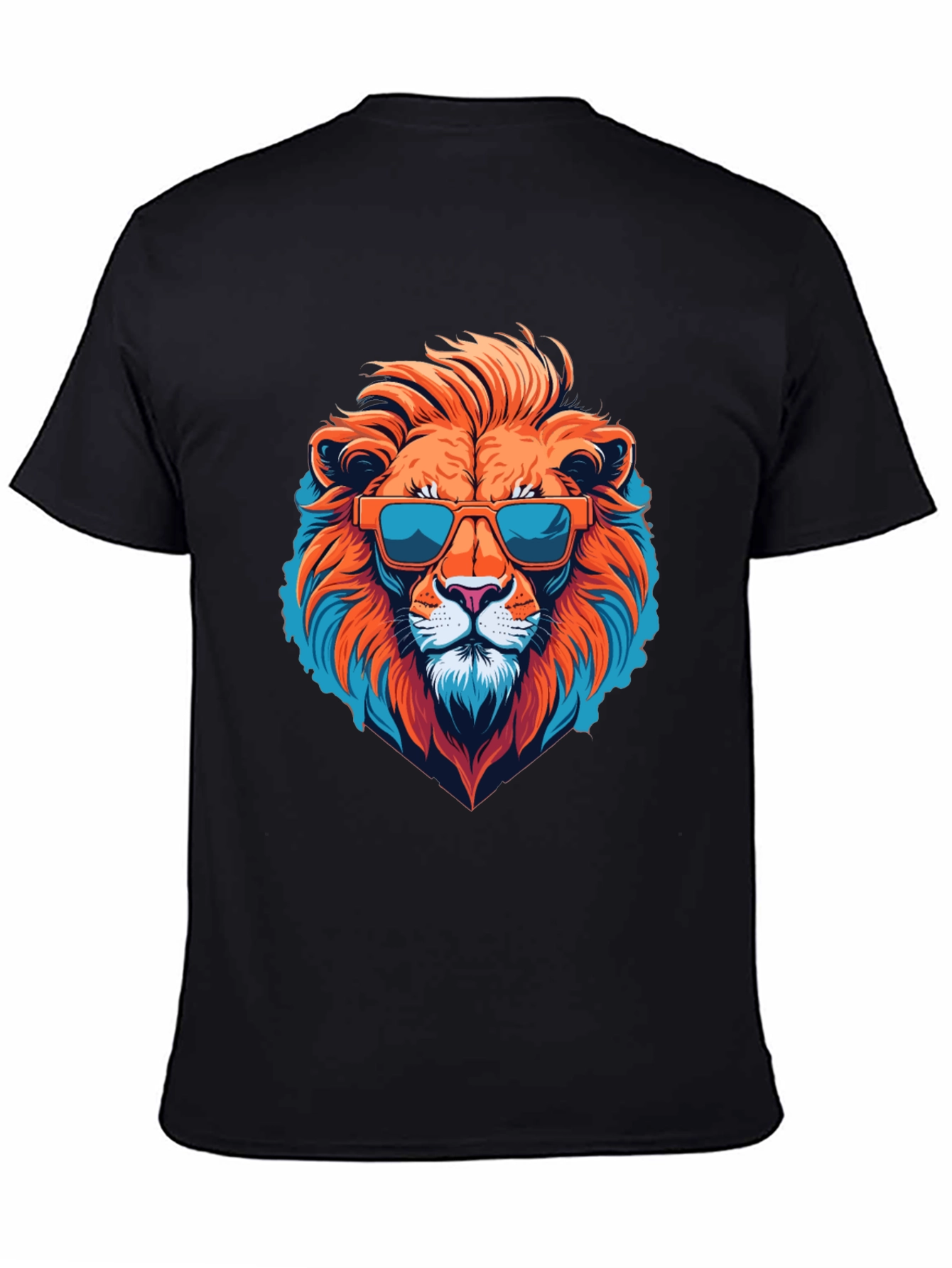 Black Cool Lion Graphic Tee - Black T-Shirt view 4