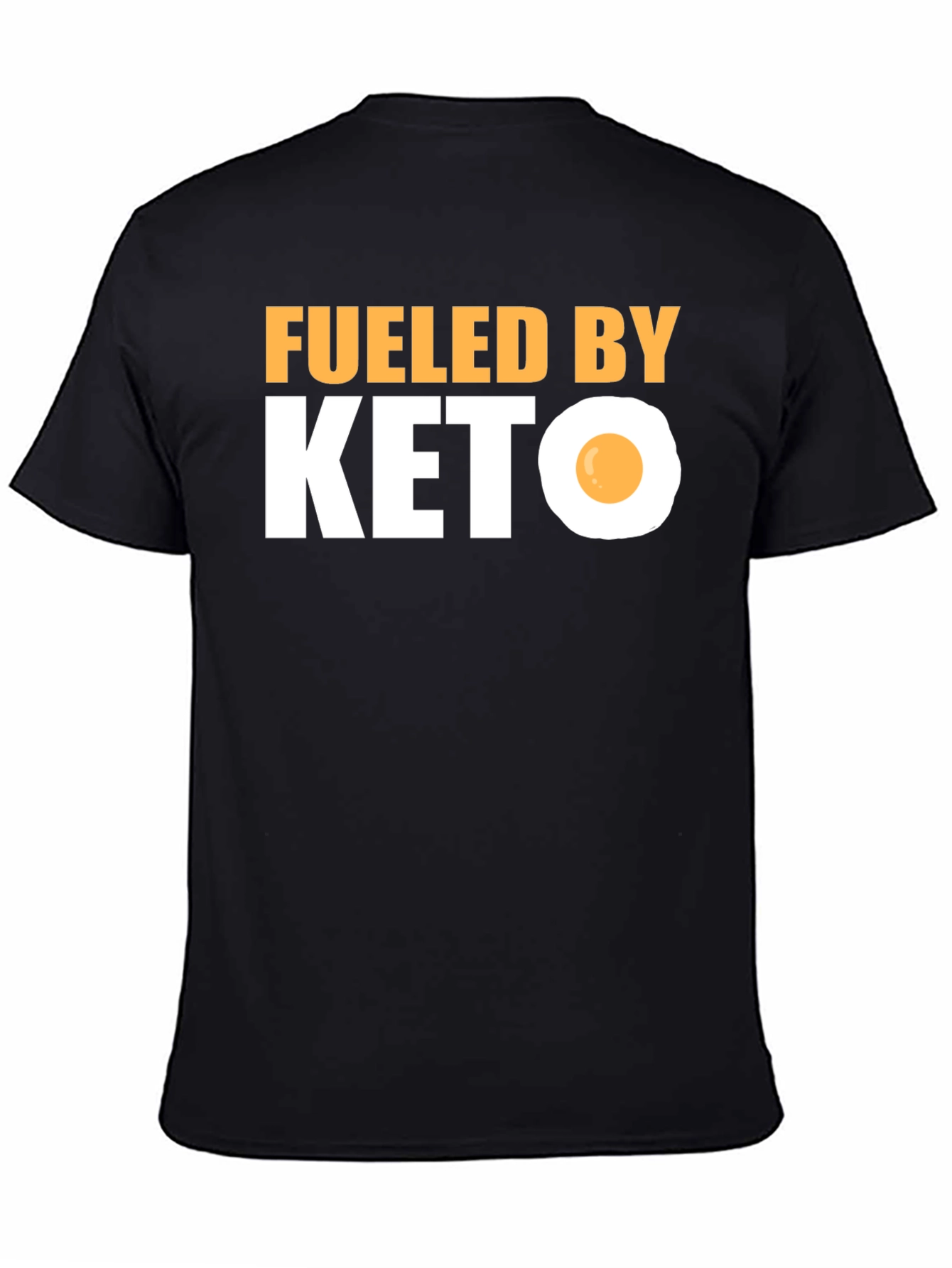 Black Fueled By Keto T-Shirt Funny Diet Tee view 4