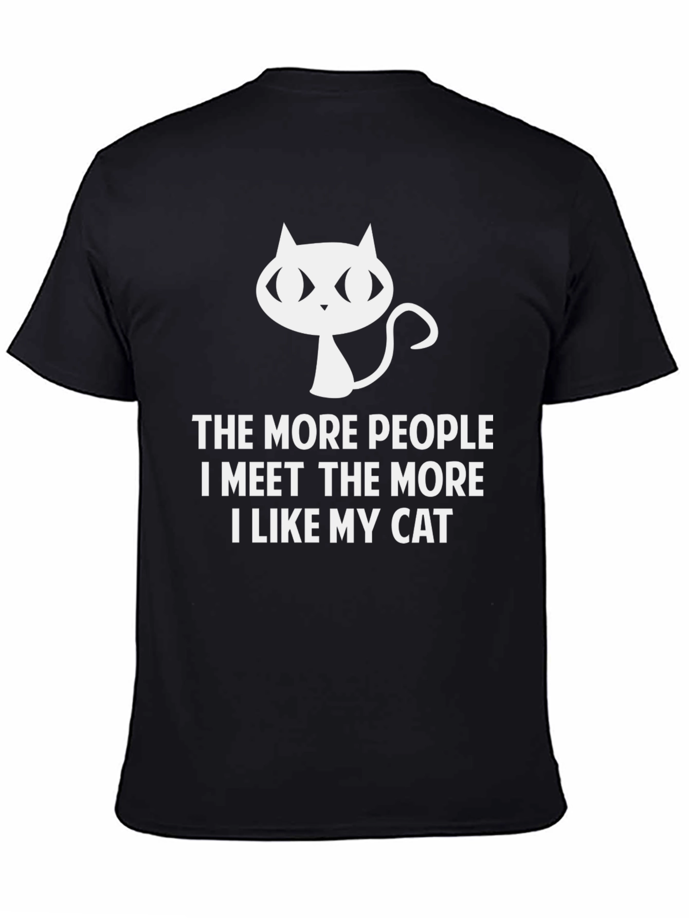 Black Cat Lover T-Shirt - Funny Introvert Tee view 4