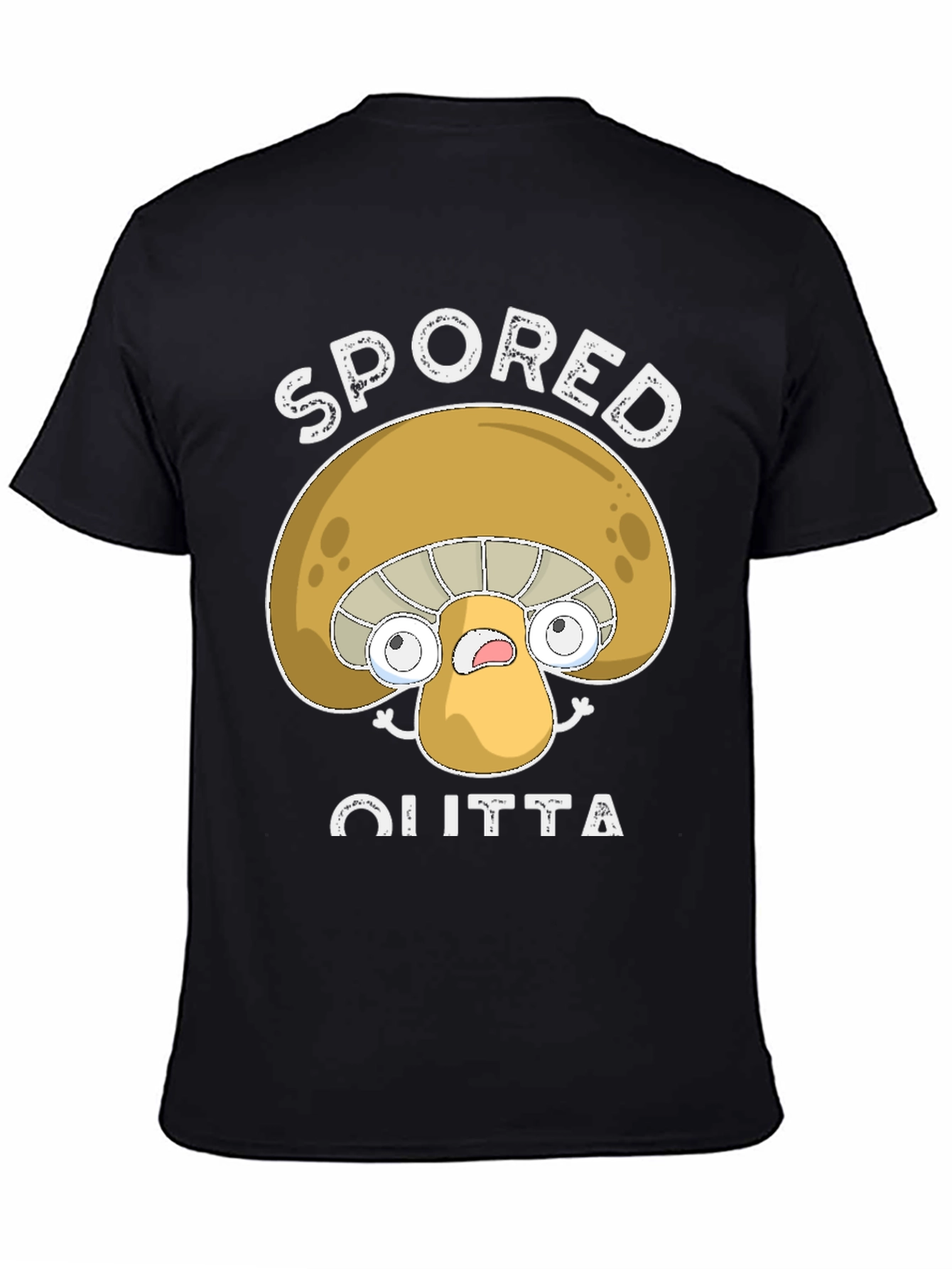Black Spored Outta Here Mushroom Graphic Tee view 4