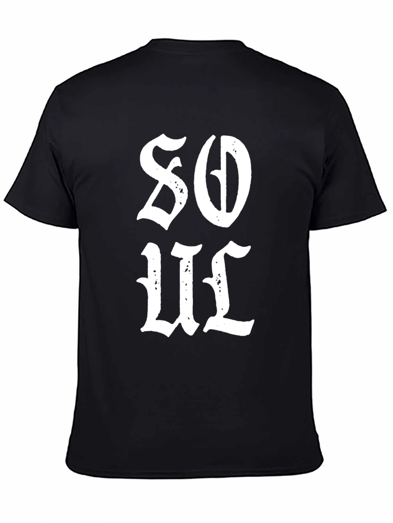 Black Soul Graphic Tee - Men's Black Cotton T-Shirt view 4