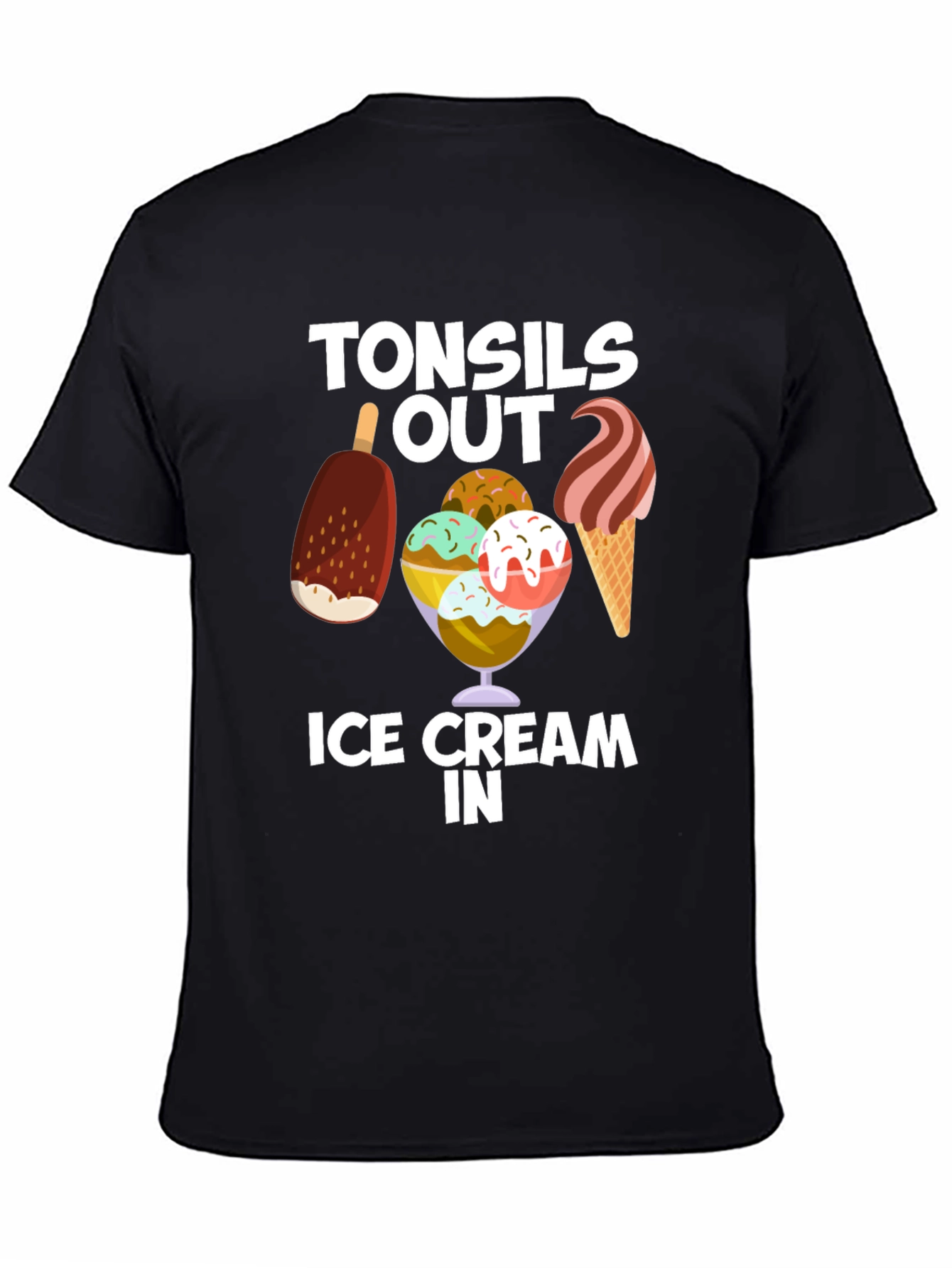 Black Tonsils Out Ice Cream In Graphic T-Shirt view 4
