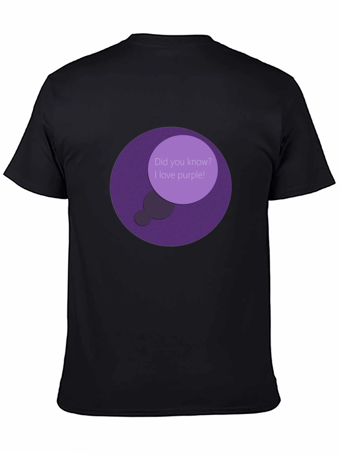 Black Purple Lover T-Shirt - Did You Know? view 4