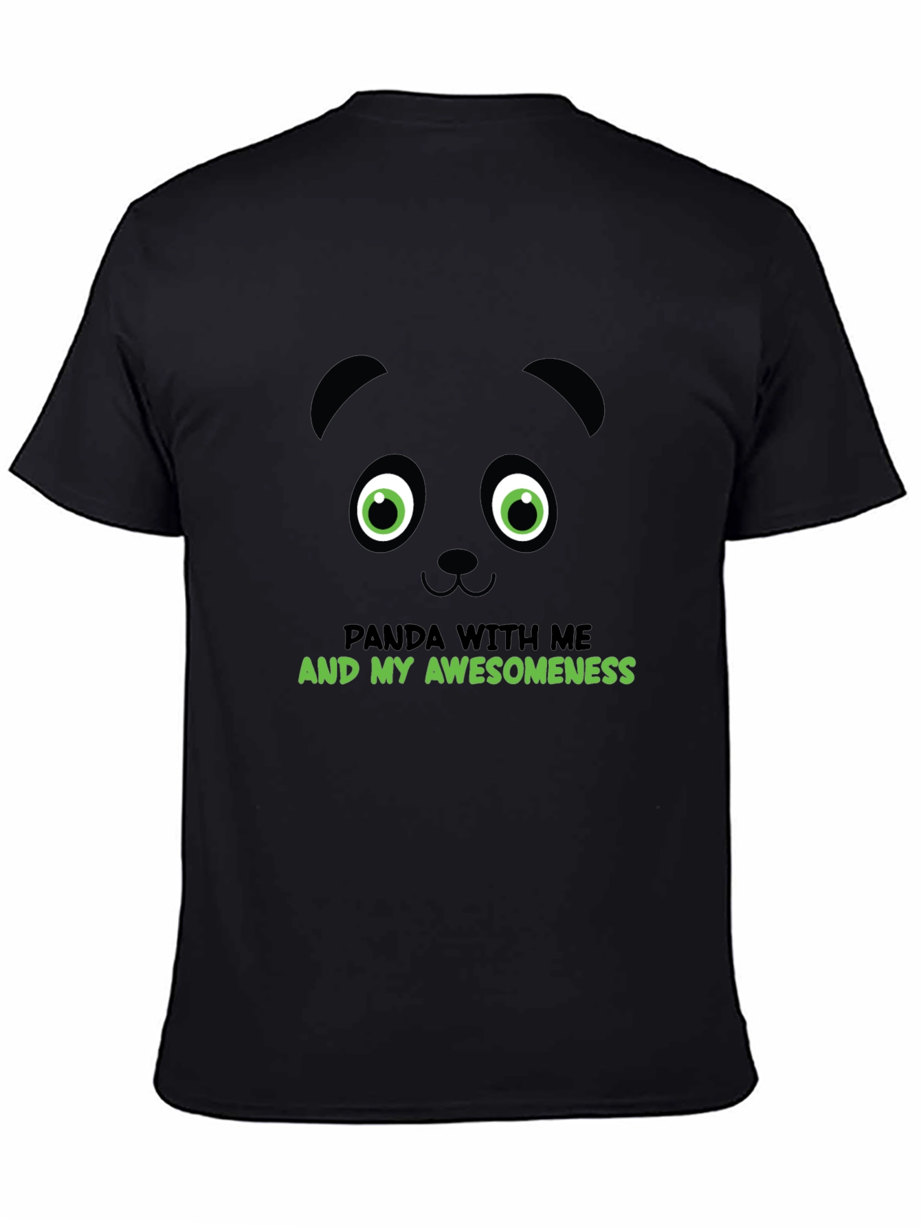 Black Panda Awesomeness Graphic Tee - Cool Animal T-Shirt view 4