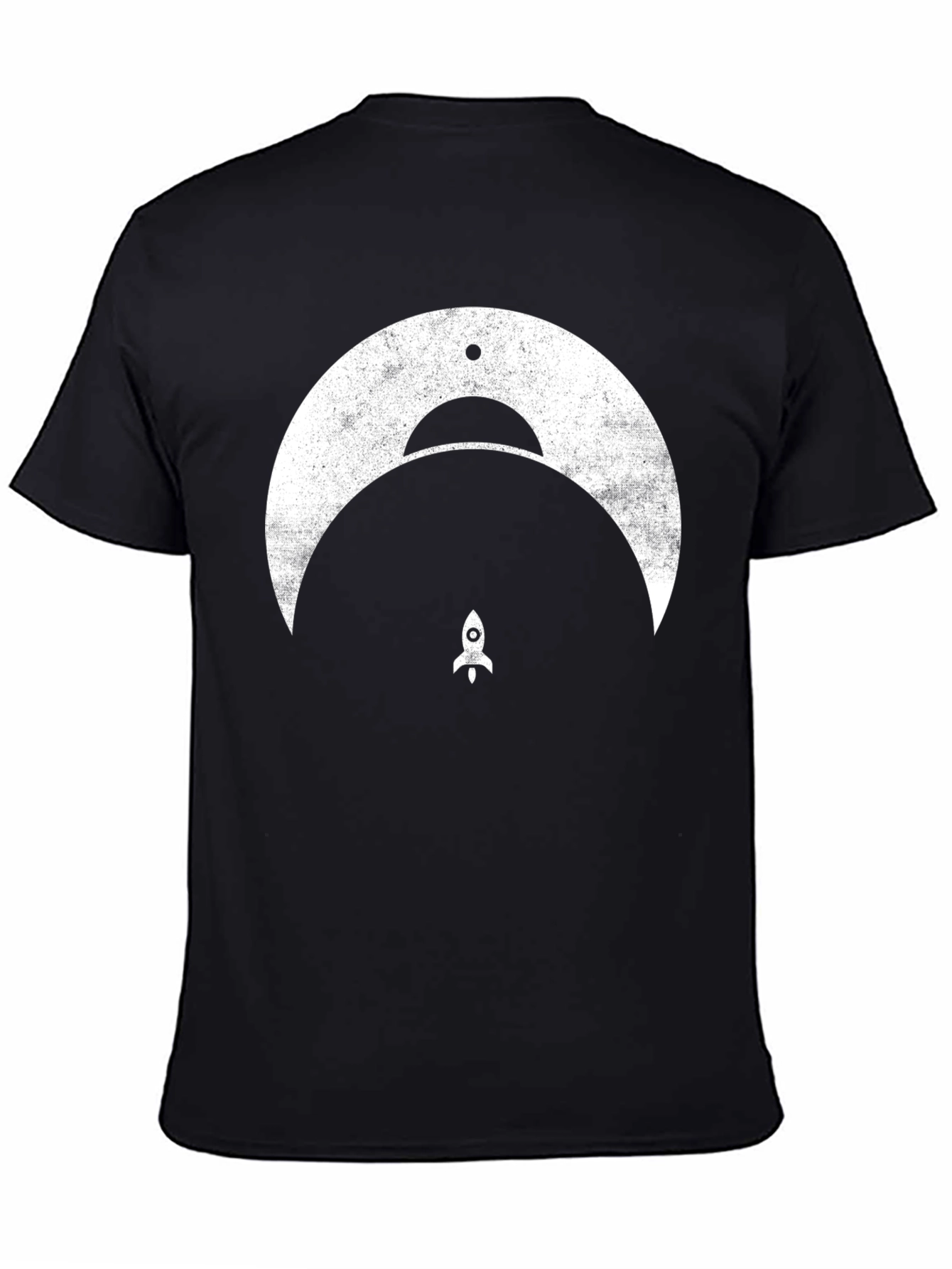 Black Retro Rocket Graphic Tee view 4