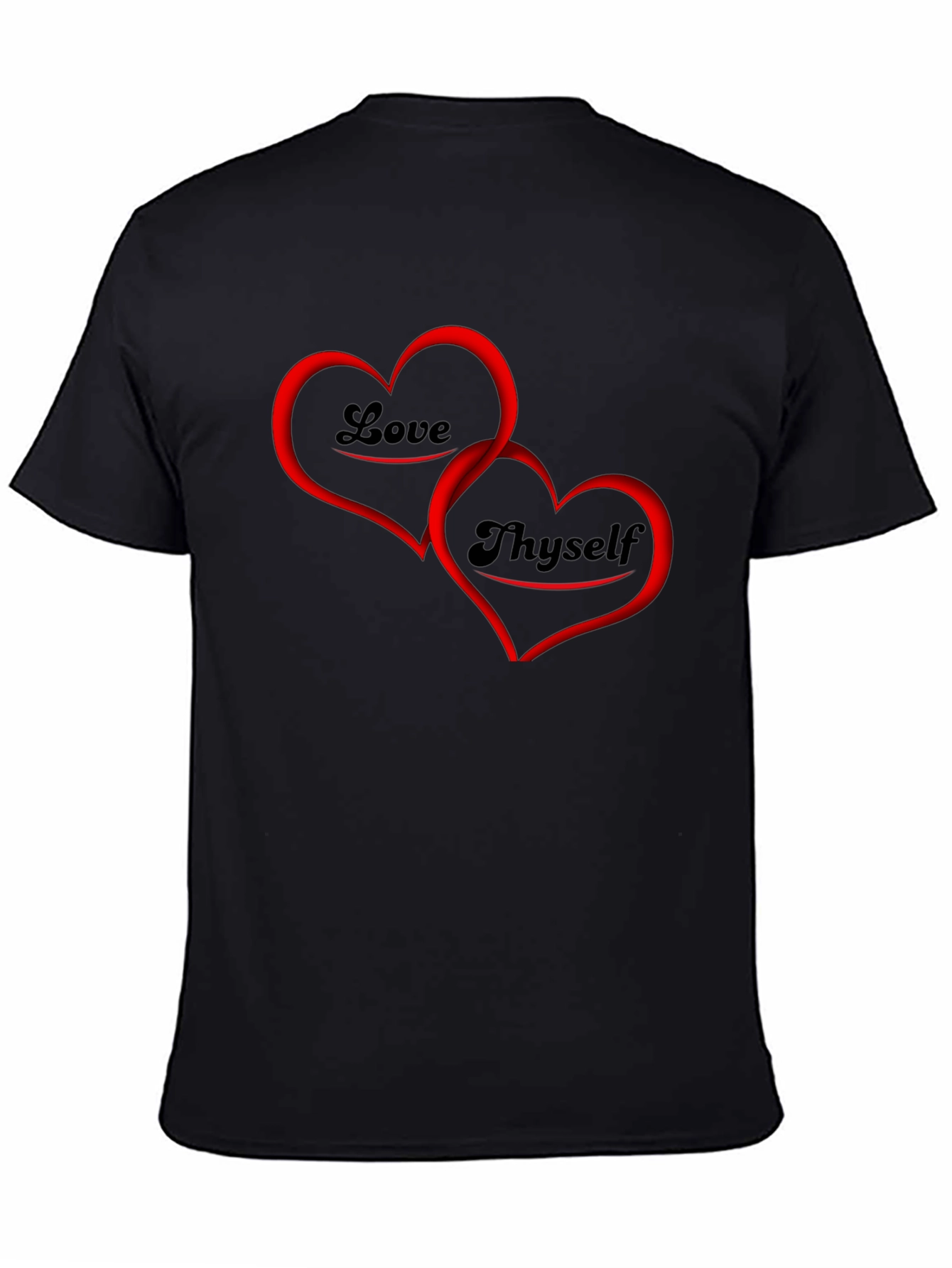 Black Love Thyself Graphic Tee - Black view 4