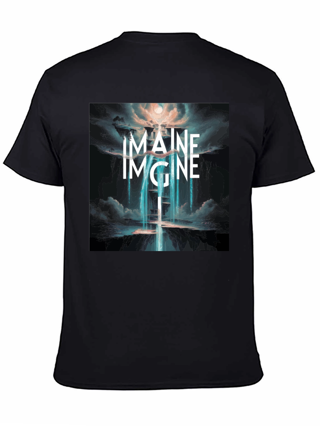 Black Imagine Graphic T-Shirt - Unique Design view 4