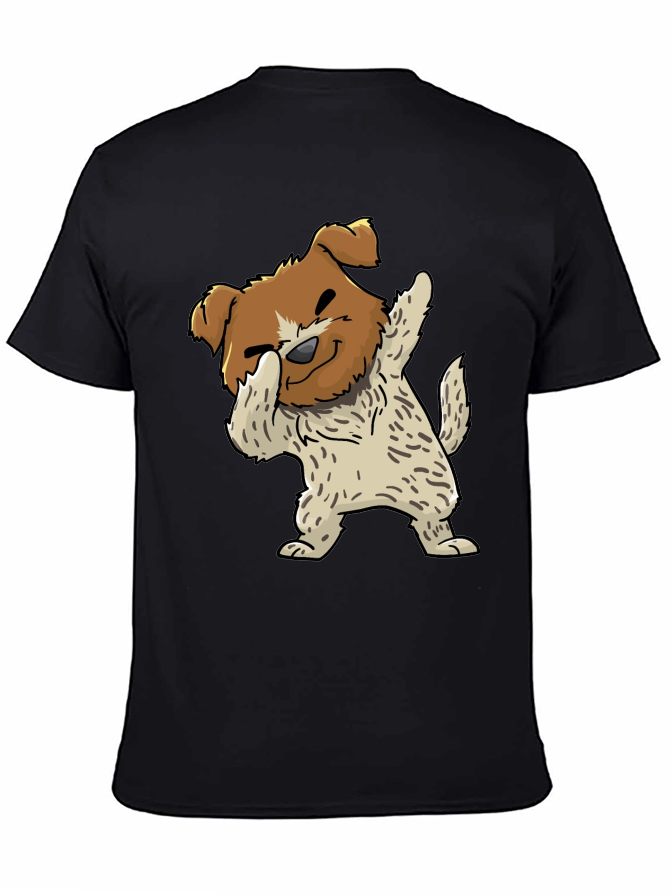 Black Dog Dabbing Graphic Tee - Black Cotton Blend view 4