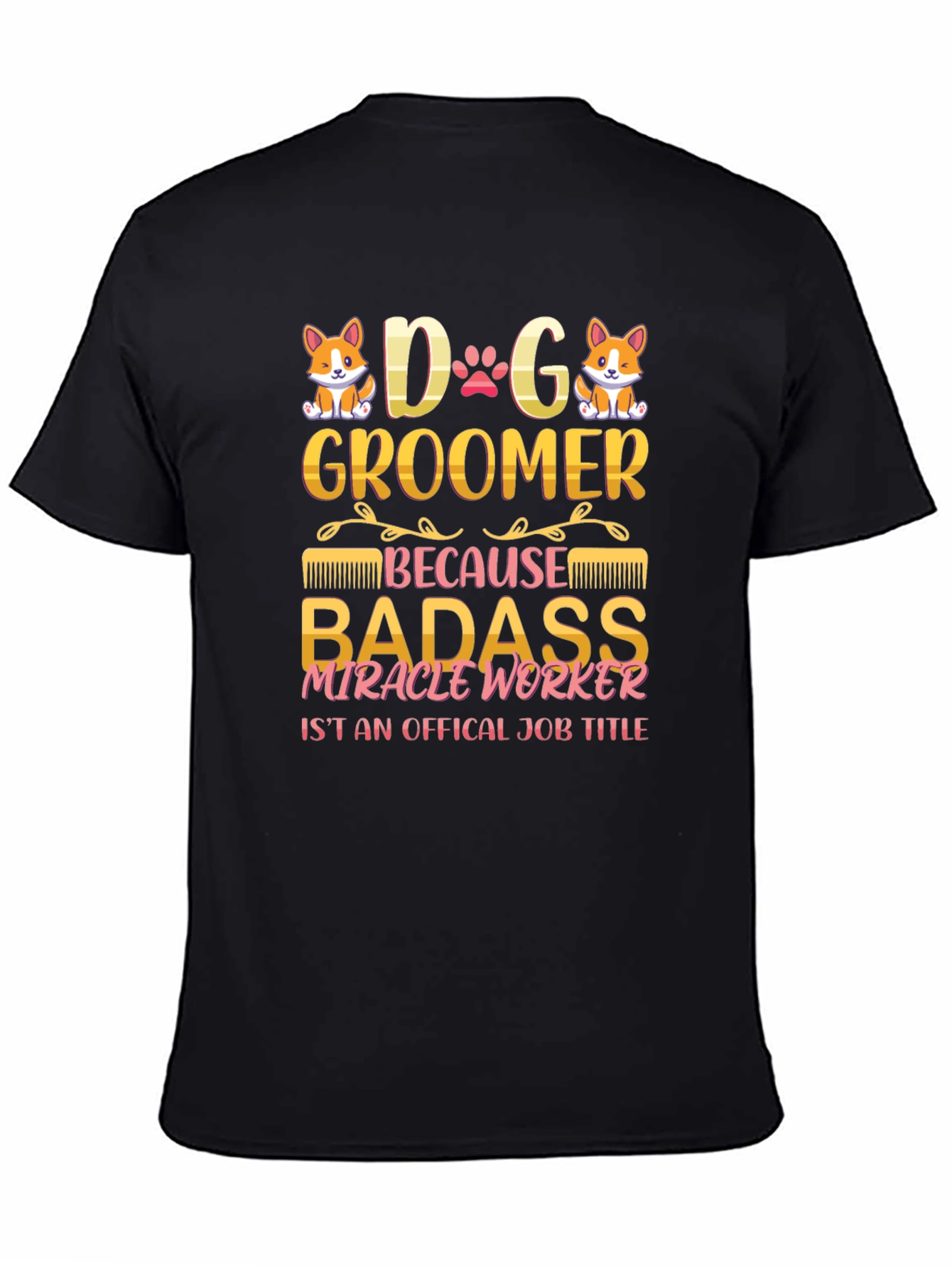 Black Dog Groomer Graphic T-Shirt view 4