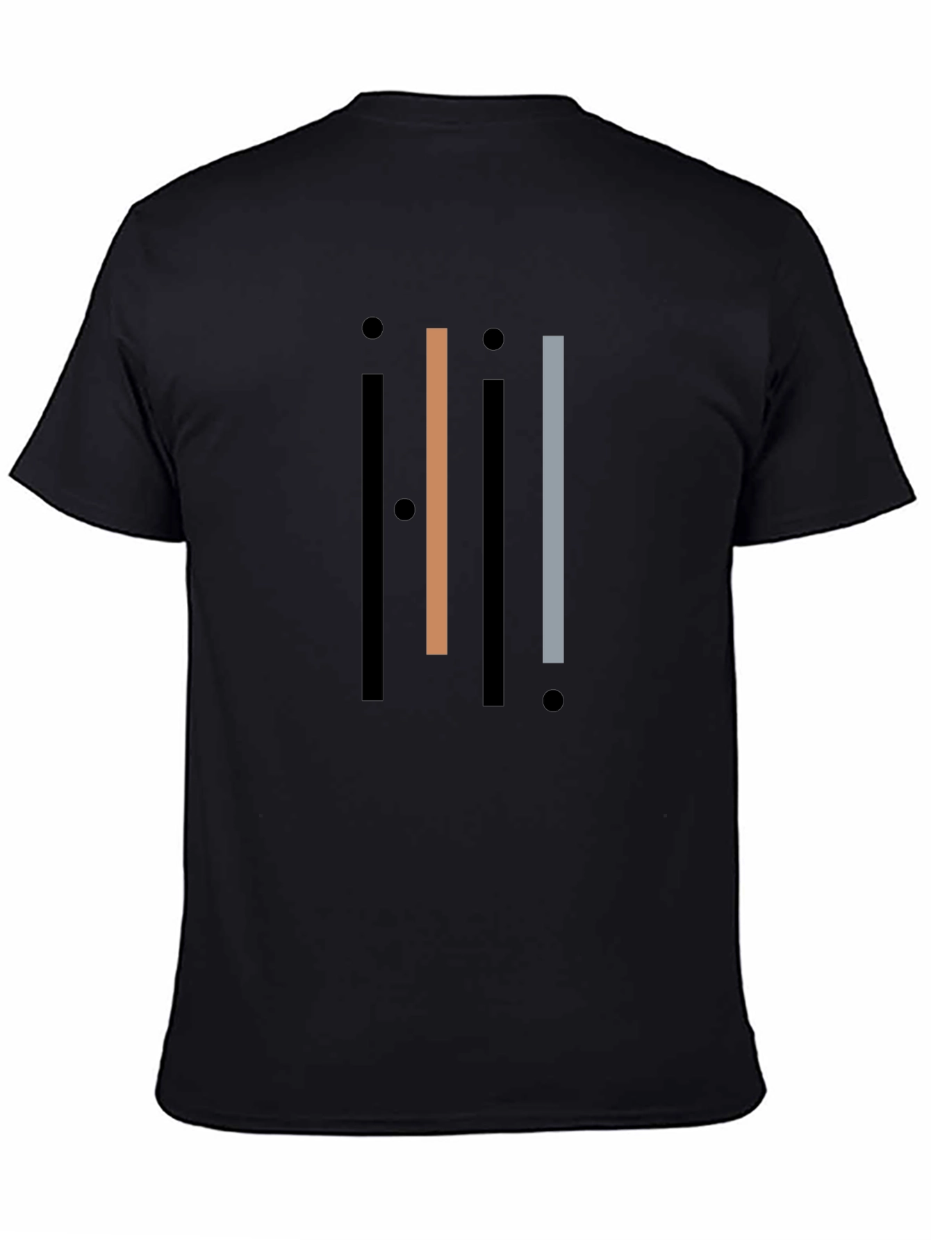 Black Abstract Lines Graphic Tee - Modern Minimalist Design view 4
