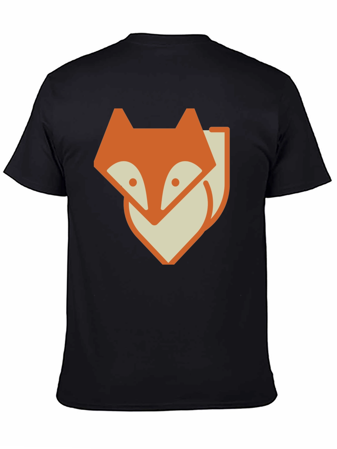 Black Fox Graphic Print Tee - Stylish Black T-Shirt view 4