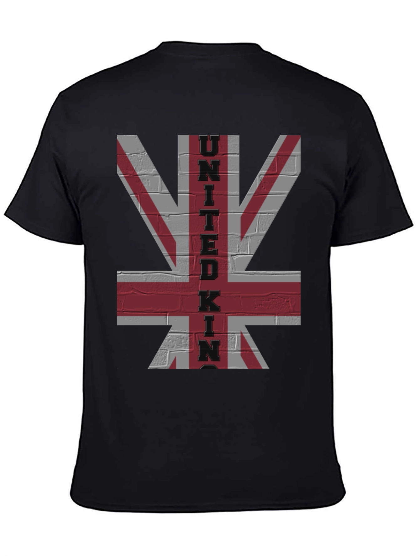 United Kingdom Flag Brick Wall Graphic Tee - 4
