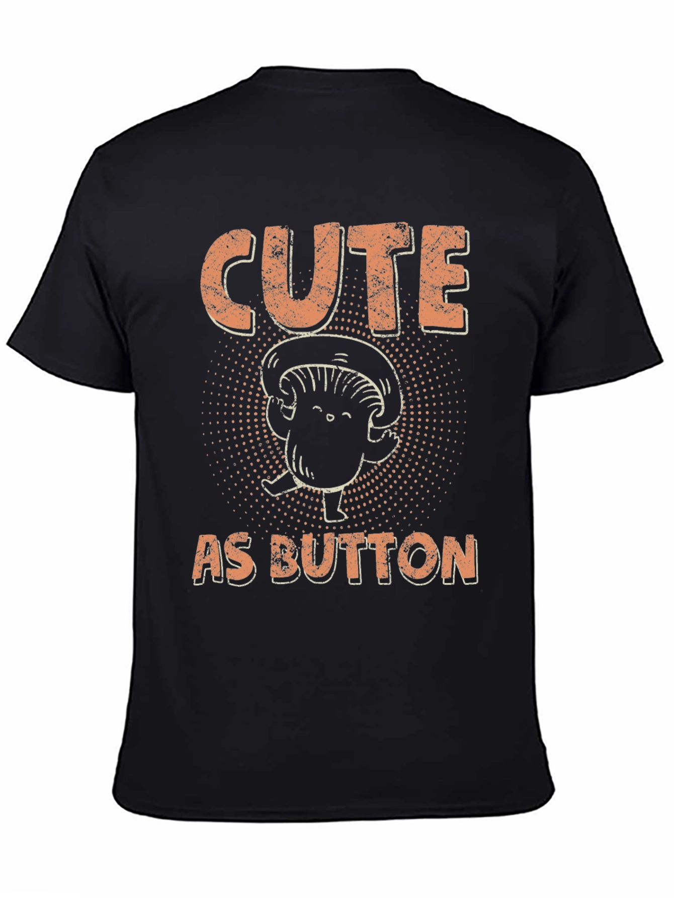Black Cute as Button Mushroom Graphic Tee view 4