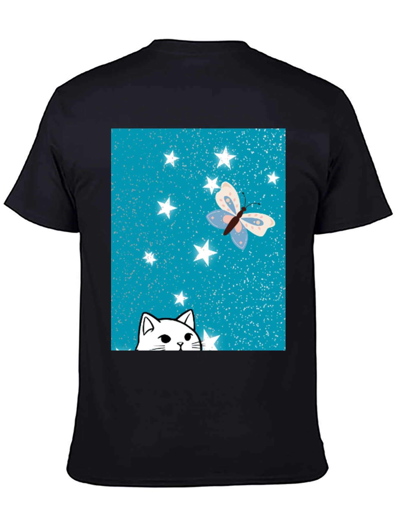 Cat & Butterfly Graphic Tee - 4