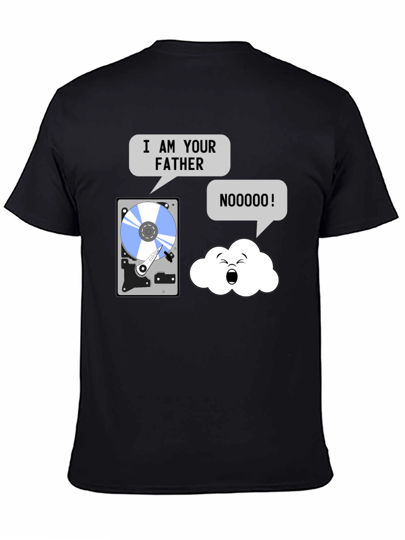 Black I am Your Father Data T-Shirt view 4