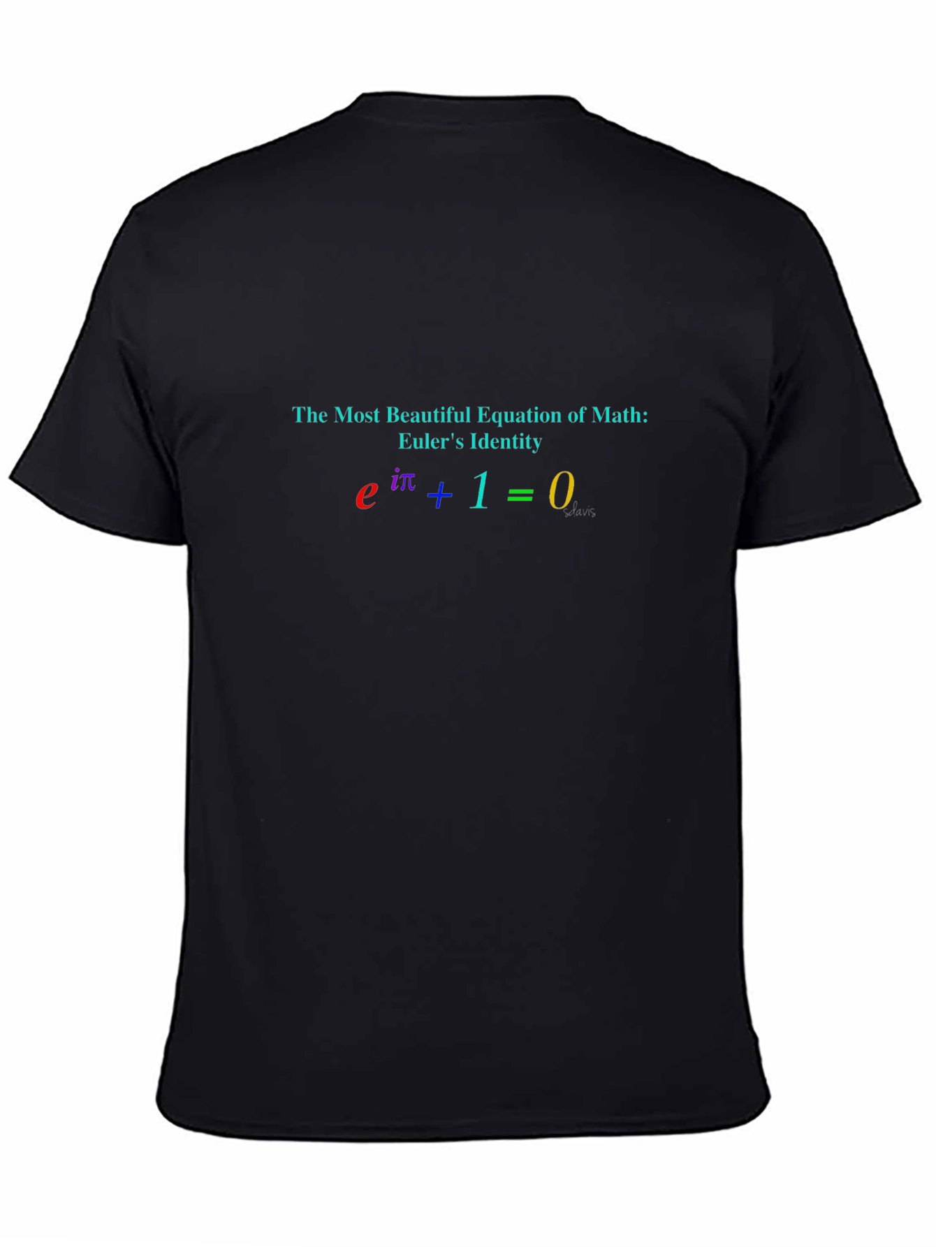 Black Euler's Identity T-Shirt - Math Equation Tee view 4