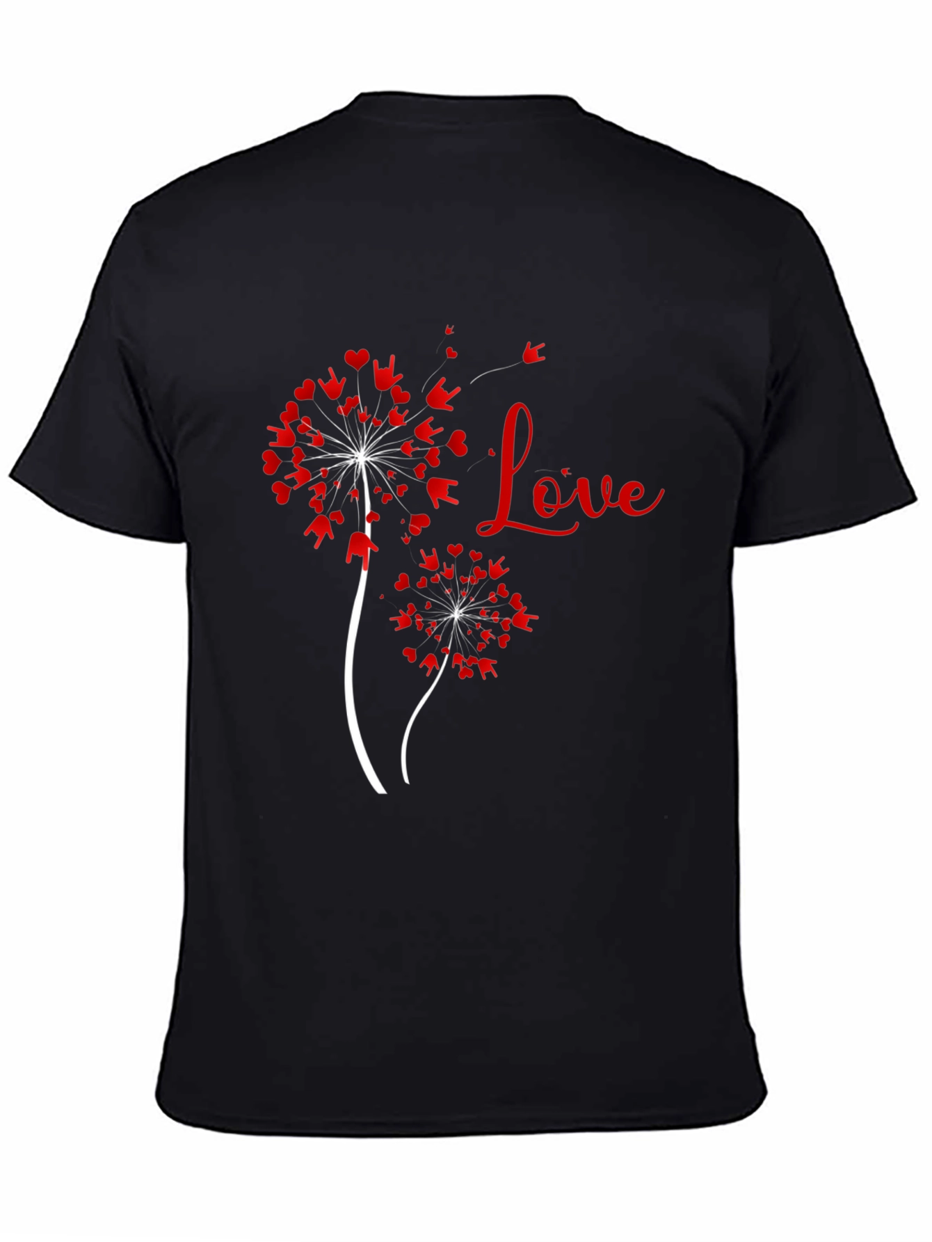 Black Love Dandelion ASL Graphic Tee view 4