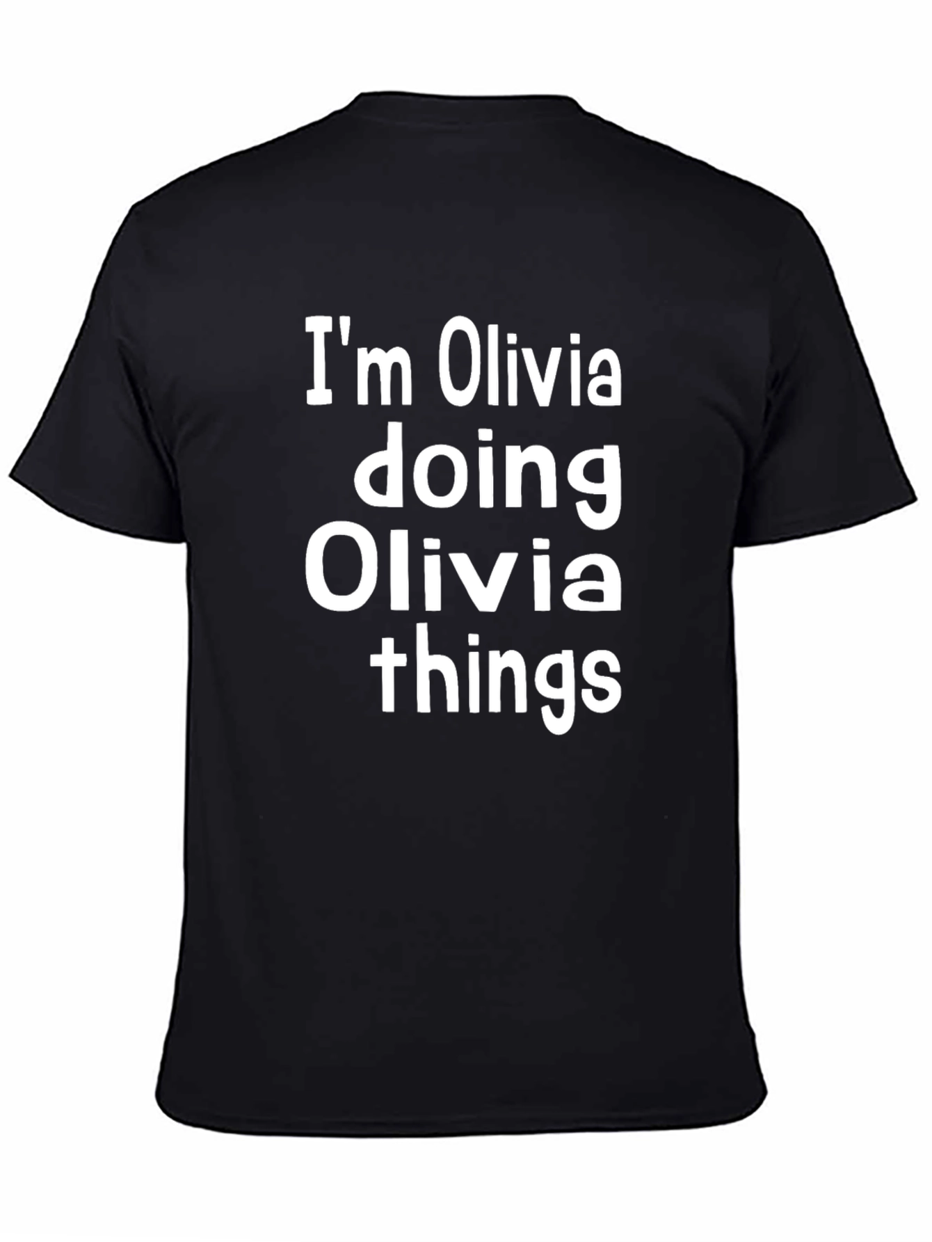 Black Olivia Doing Olivia Things Black T-Shirt view 4