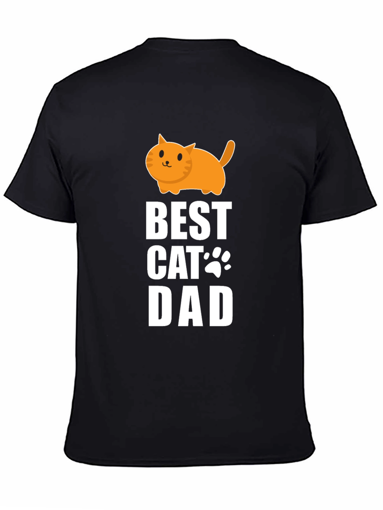 Black Best Cat Dad T-Shirt - Cute Graphic Tee view 4