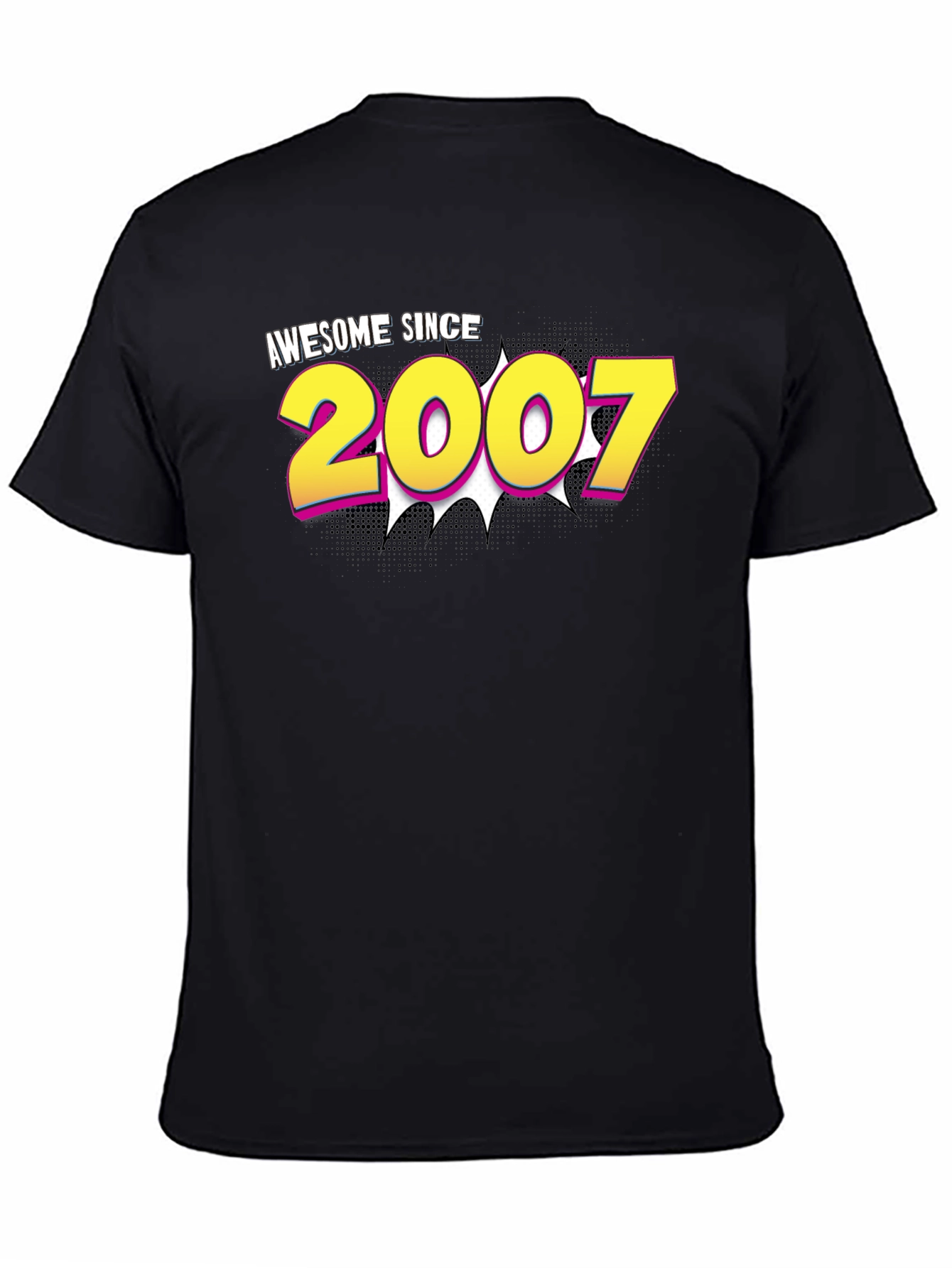 Black Awesome Since 2007 Graphic T-Shirt view 4