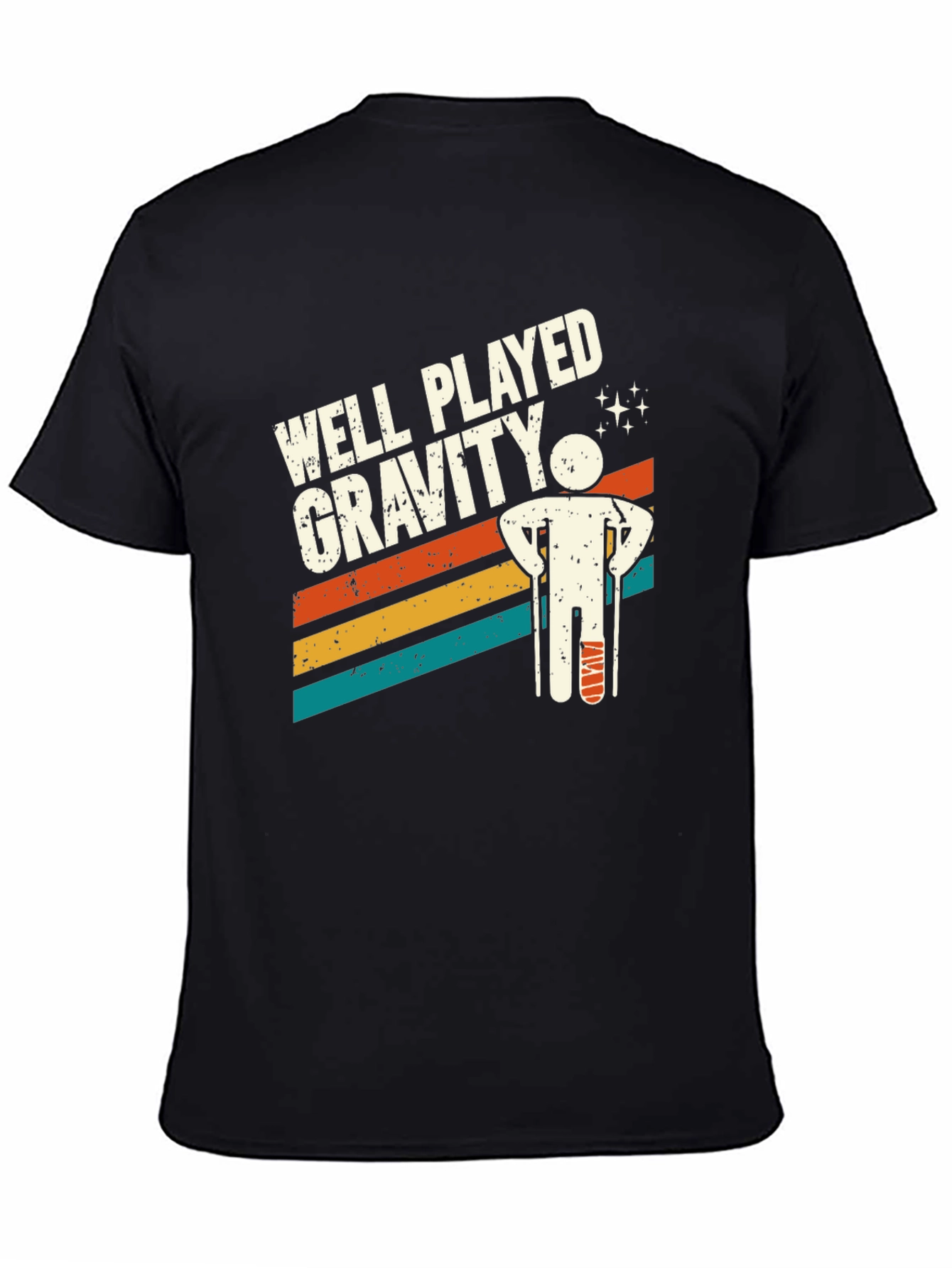 Black Well Played Gravity T-Shirt view 4
