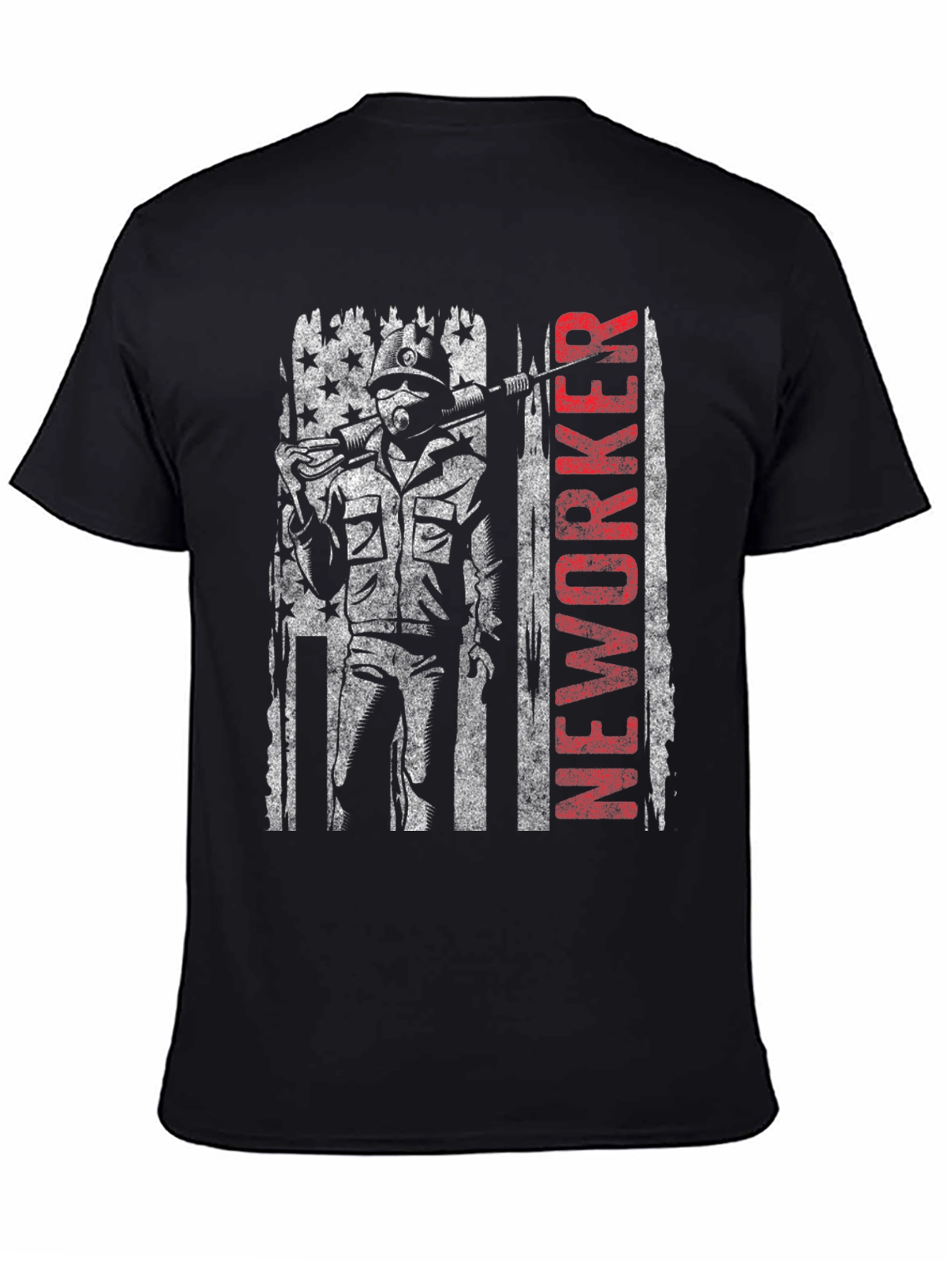 Black NEWORKER Patriotic T-Shirt view 4