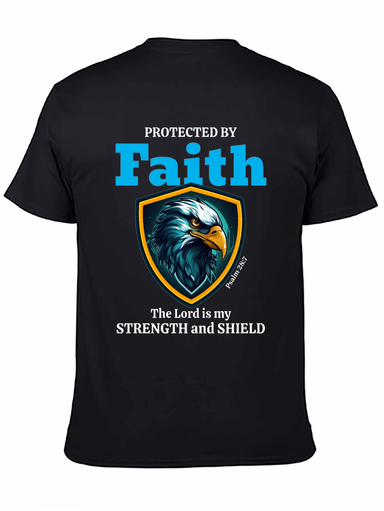 Black Faith Protected Eagle Shield Graphic Tee view 4