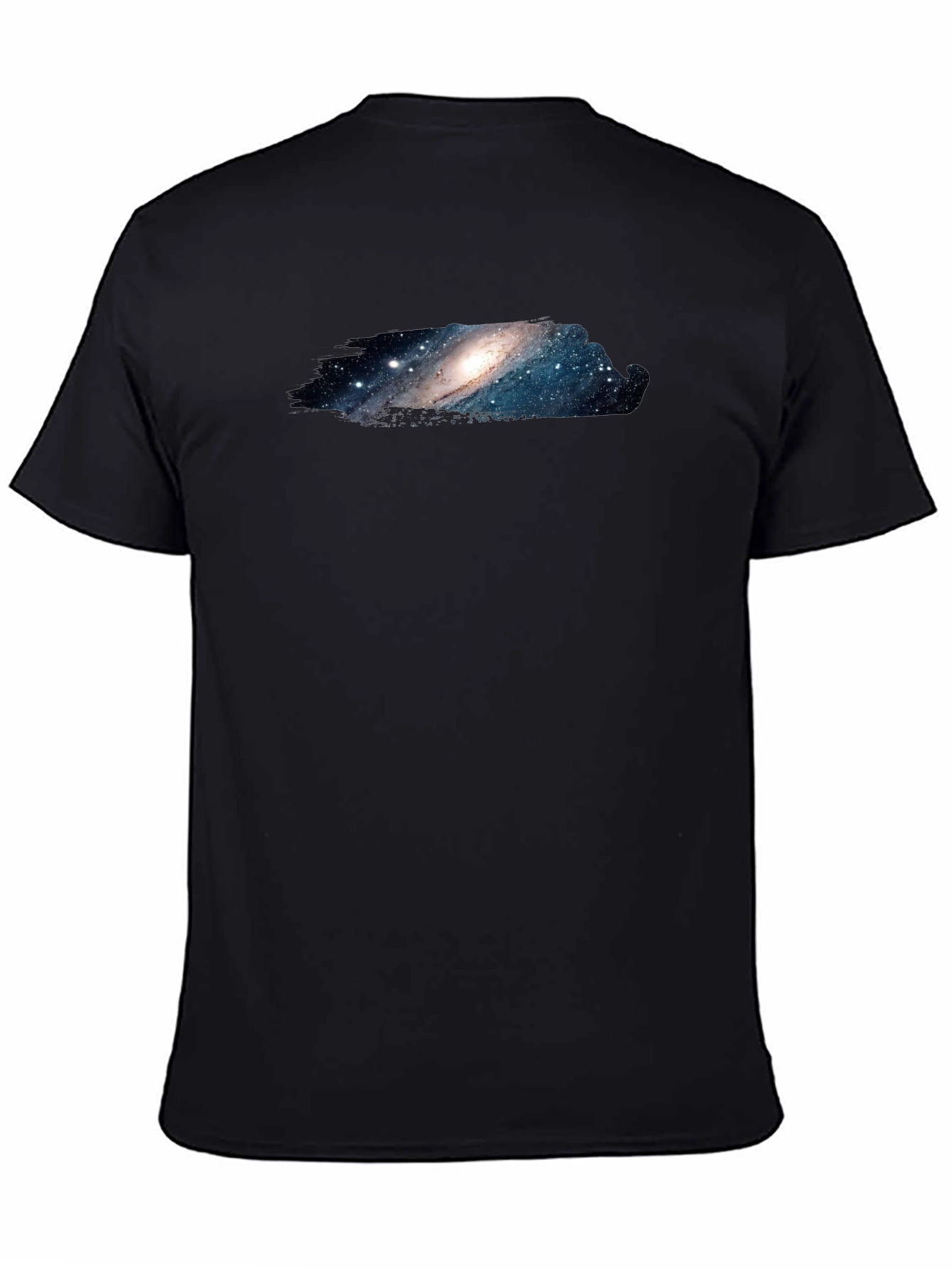 Black Galaxy Print Black T-Shirt view 4