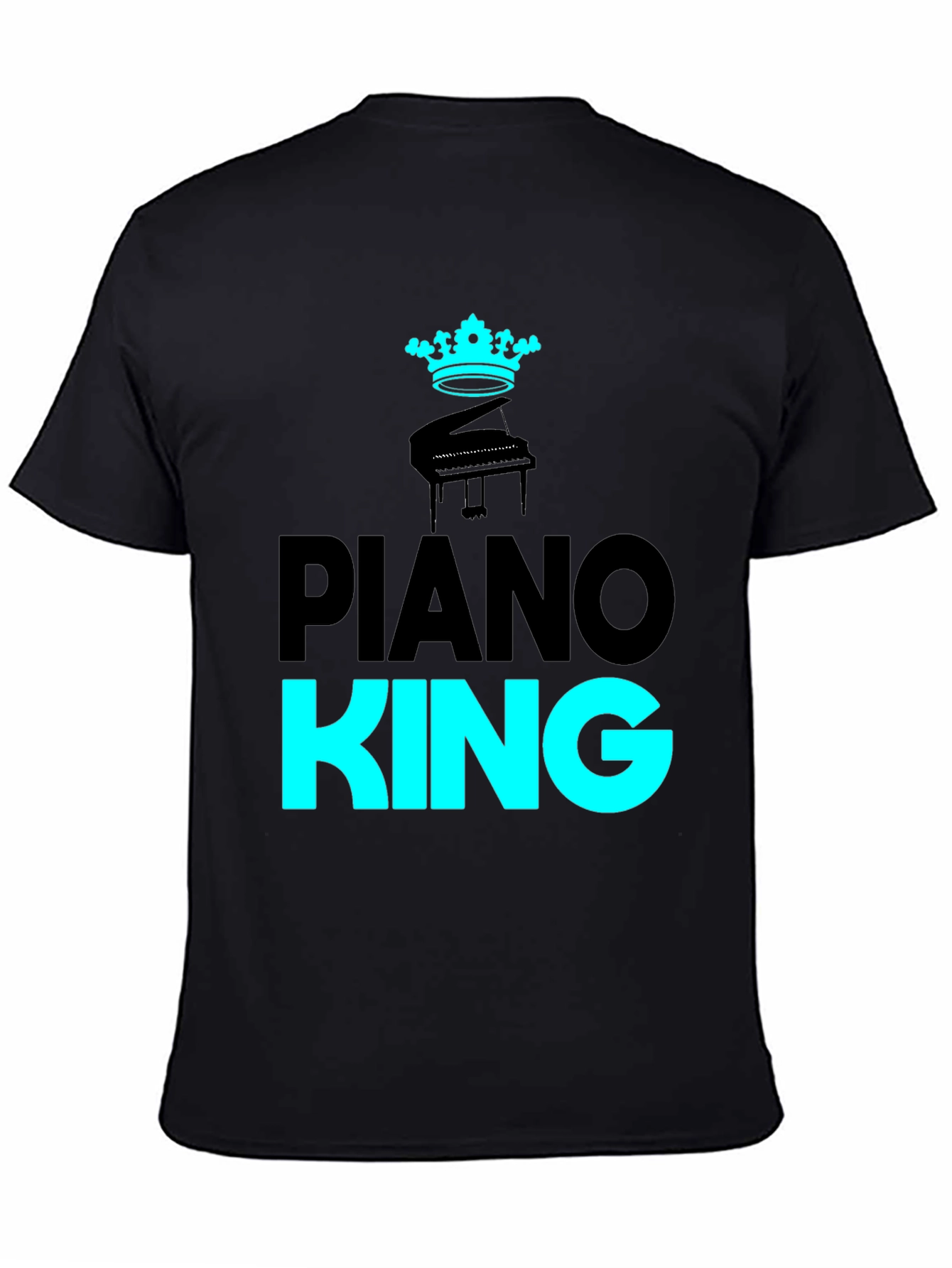 Black Piano King Black Graphic Tee view 4