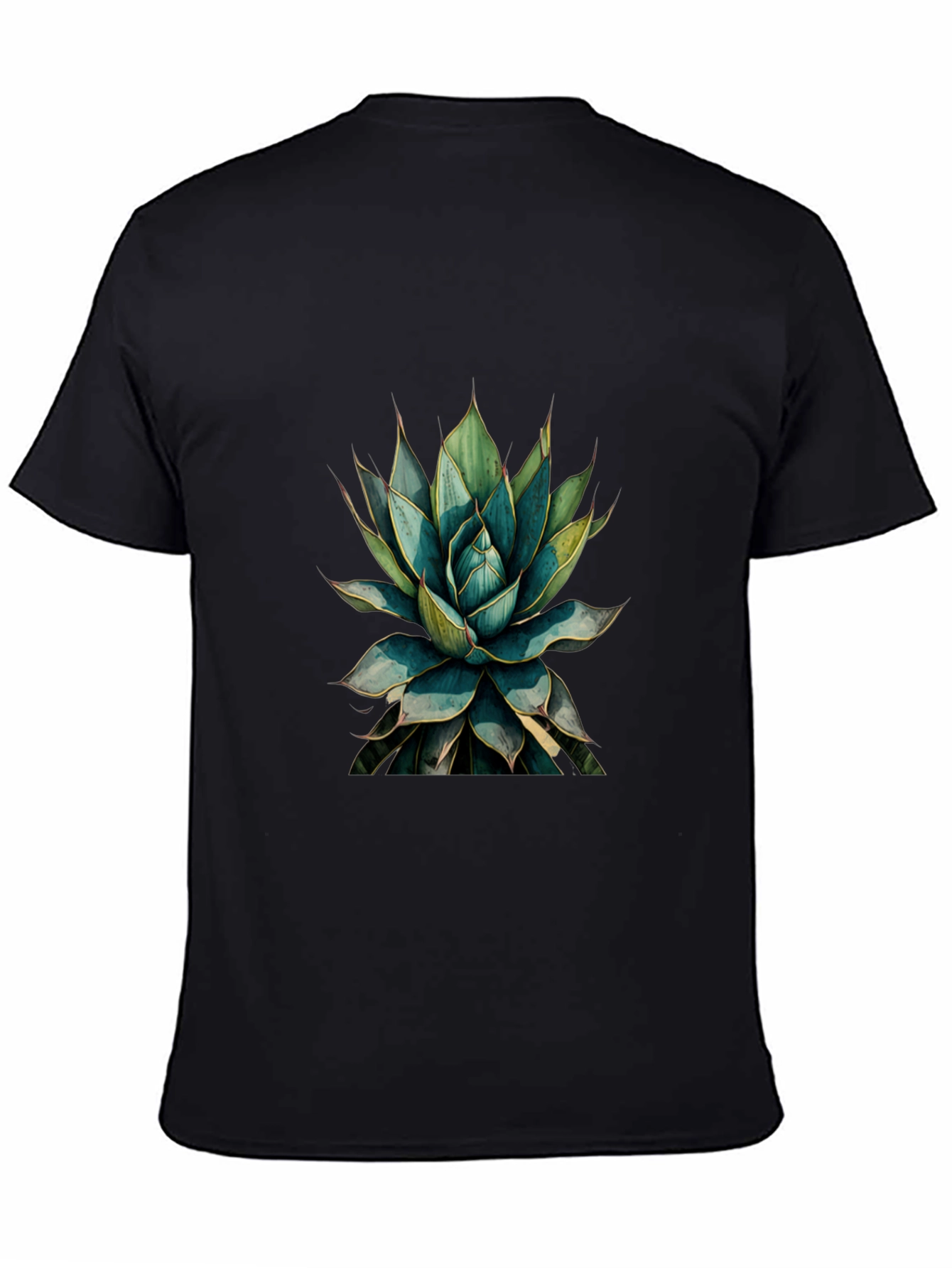Black Botanical Graphic Tee - Desert Bloom Shirt view 4
