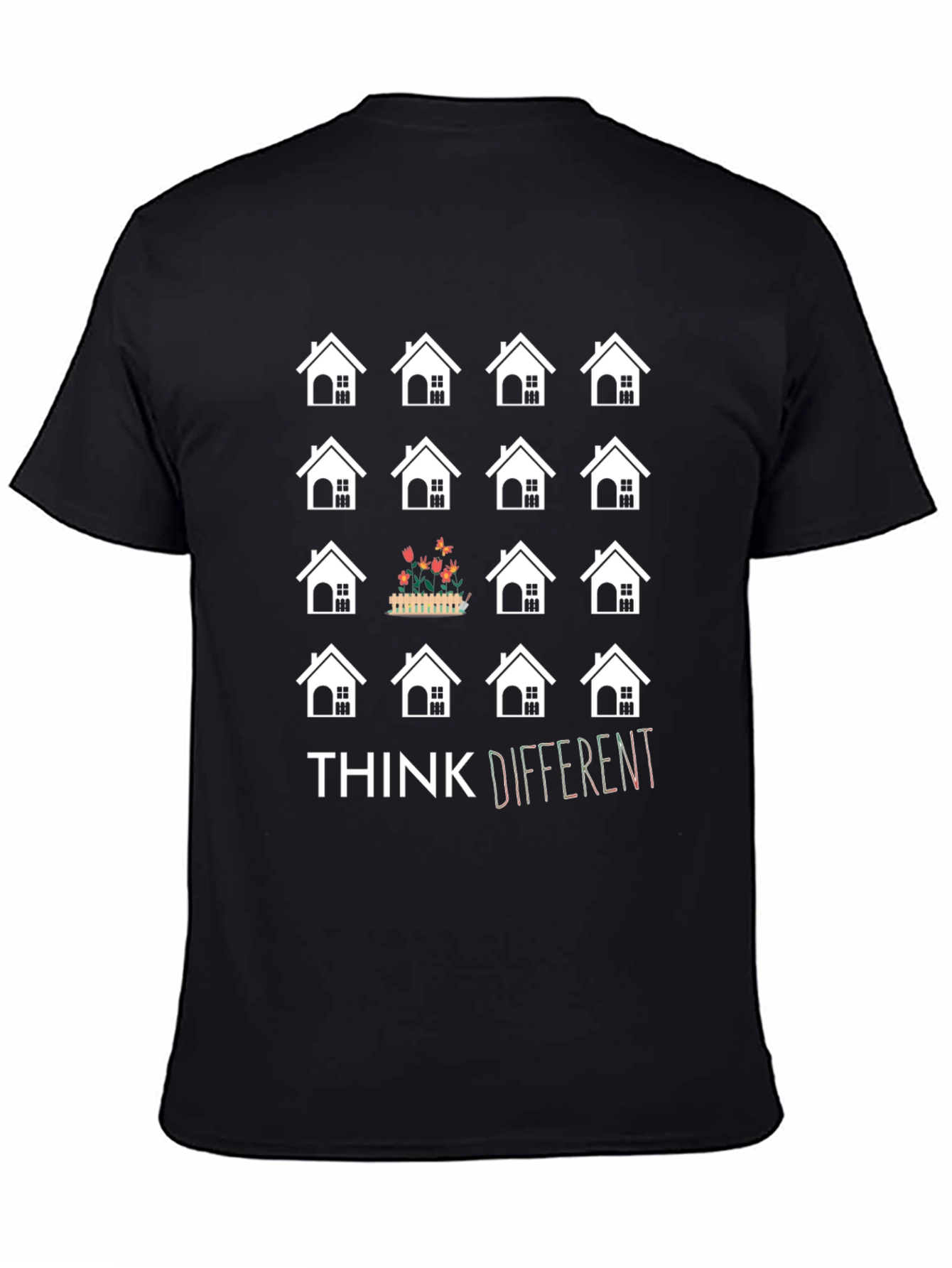 Black Think Different Graphic Tee view 4